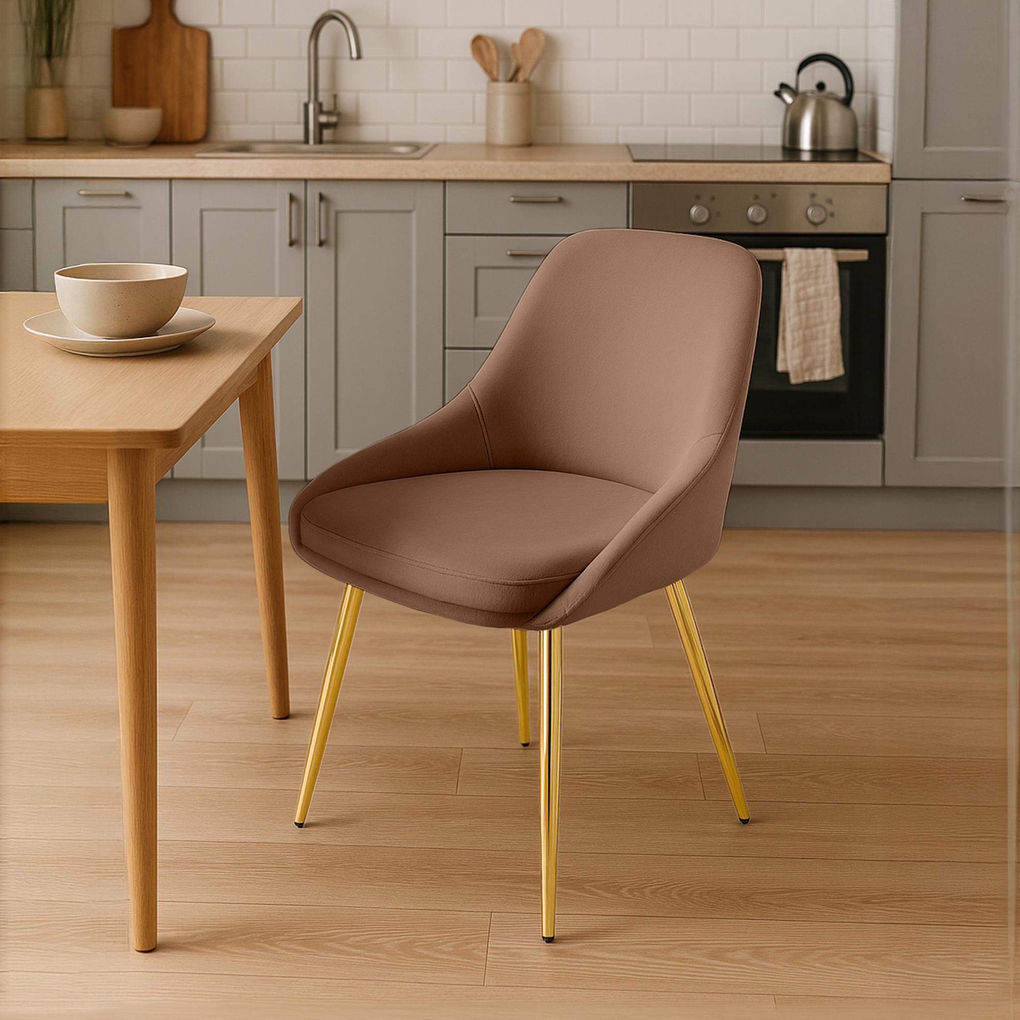 Chaise de salle à manger Elmira velours