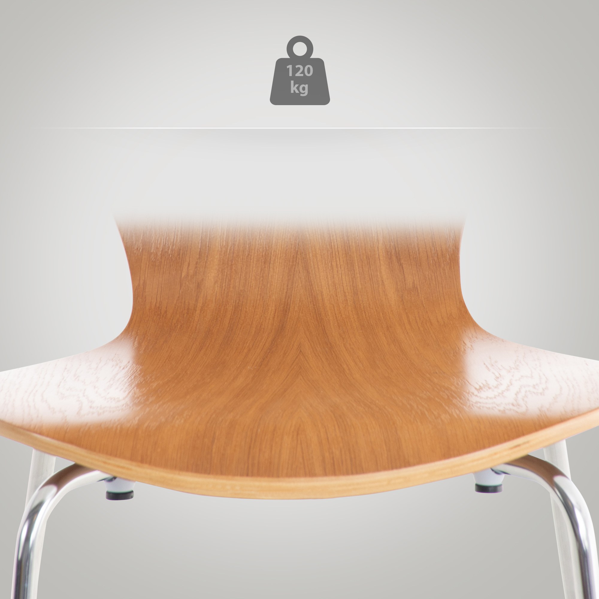 Lot de 4 chaises empilables Calisto
