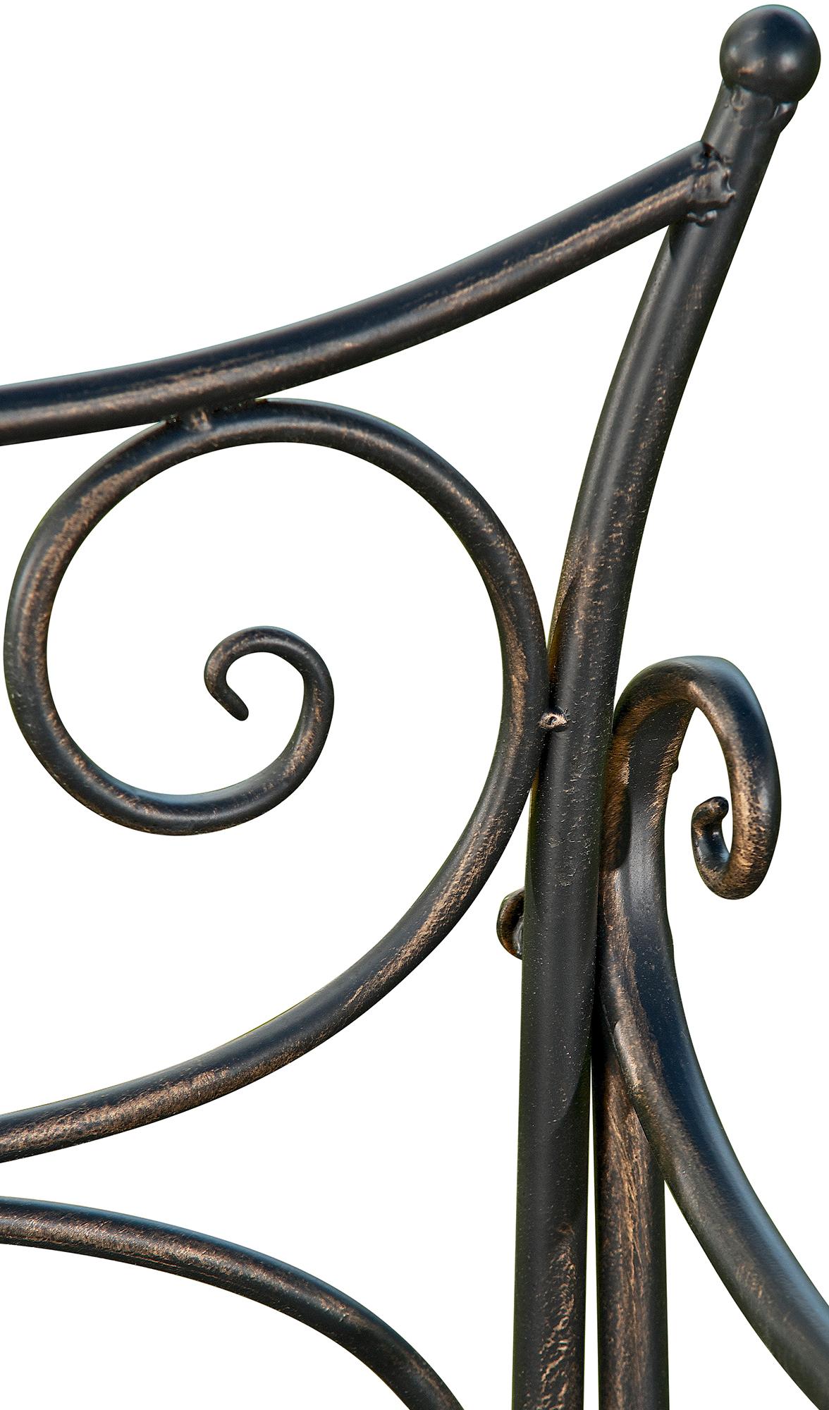 Banc de jardin au style antique Tara en fer forgé