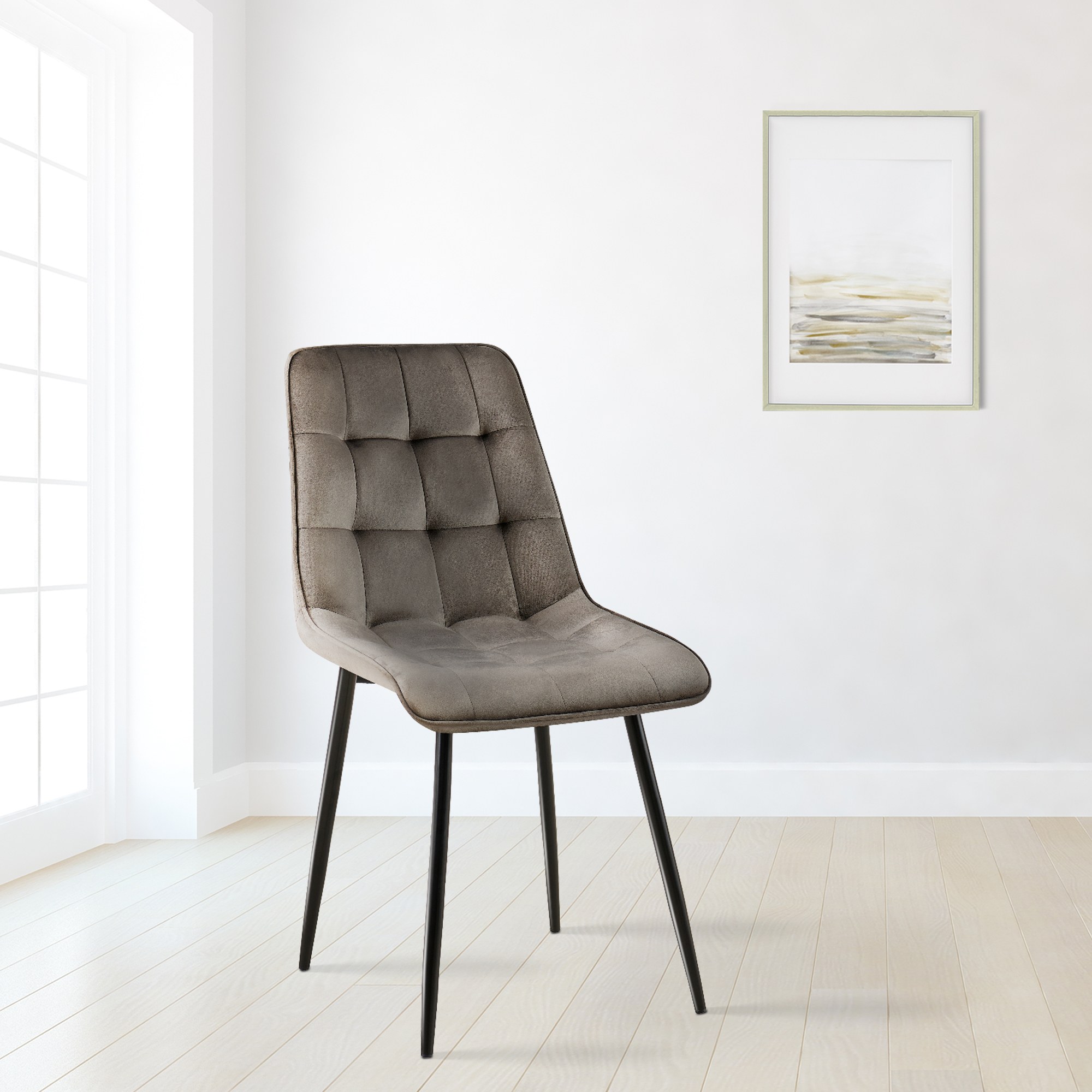 Lot de 2 chaises de salle à manger Gifford en velours