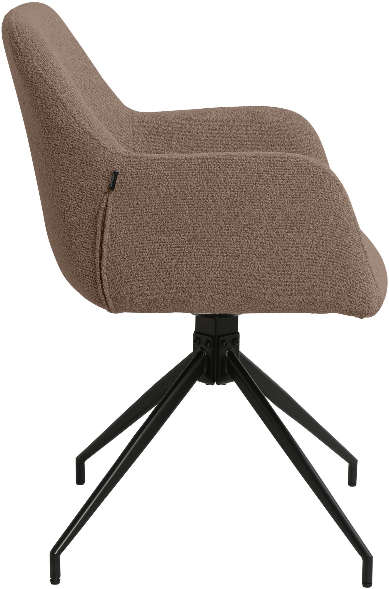 Chaise de salle a manger Merlinda en tissu teddy