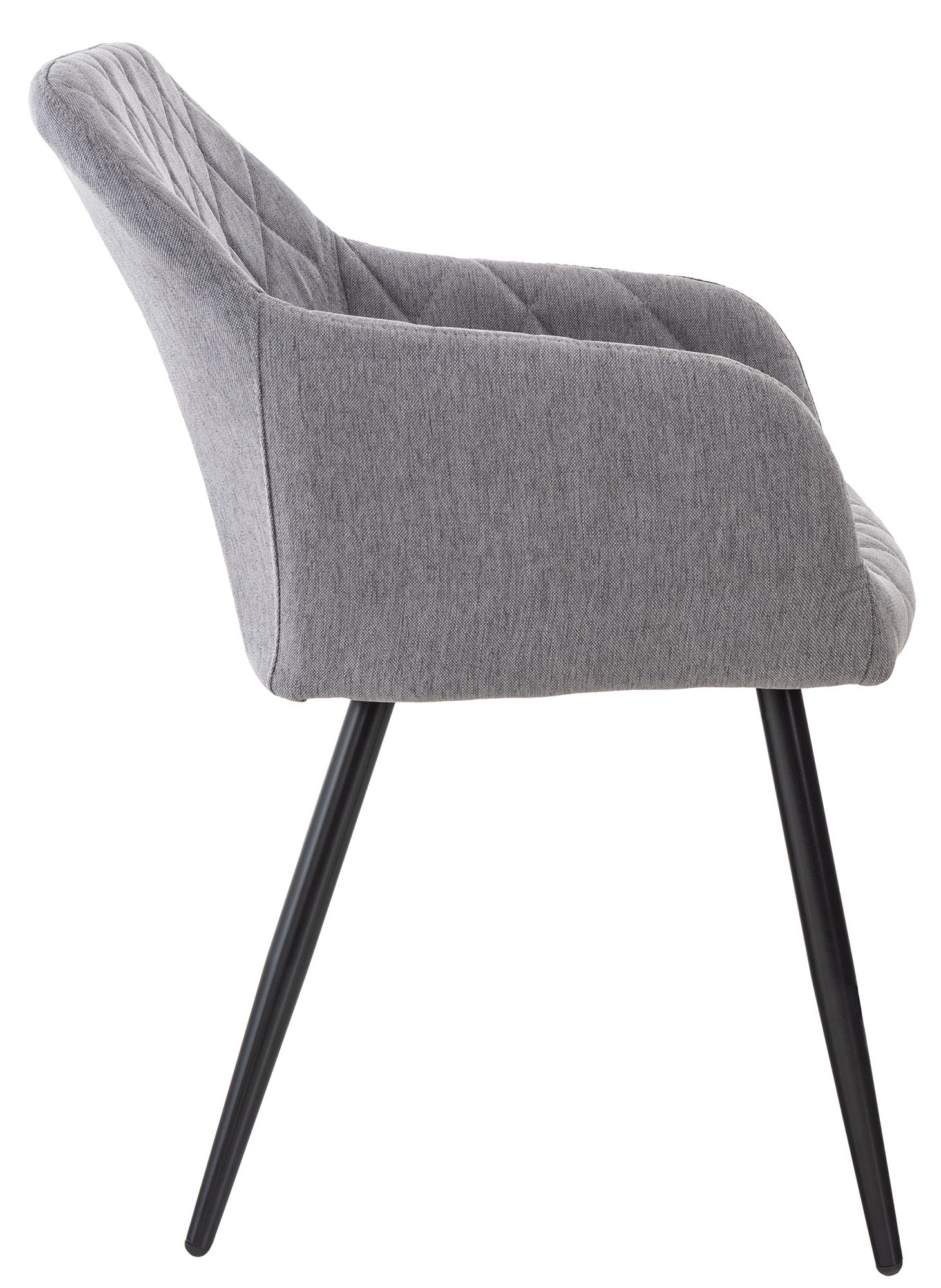 Lot de 4 chaises de salle à manger Shila avec Piètement en Métal noir
