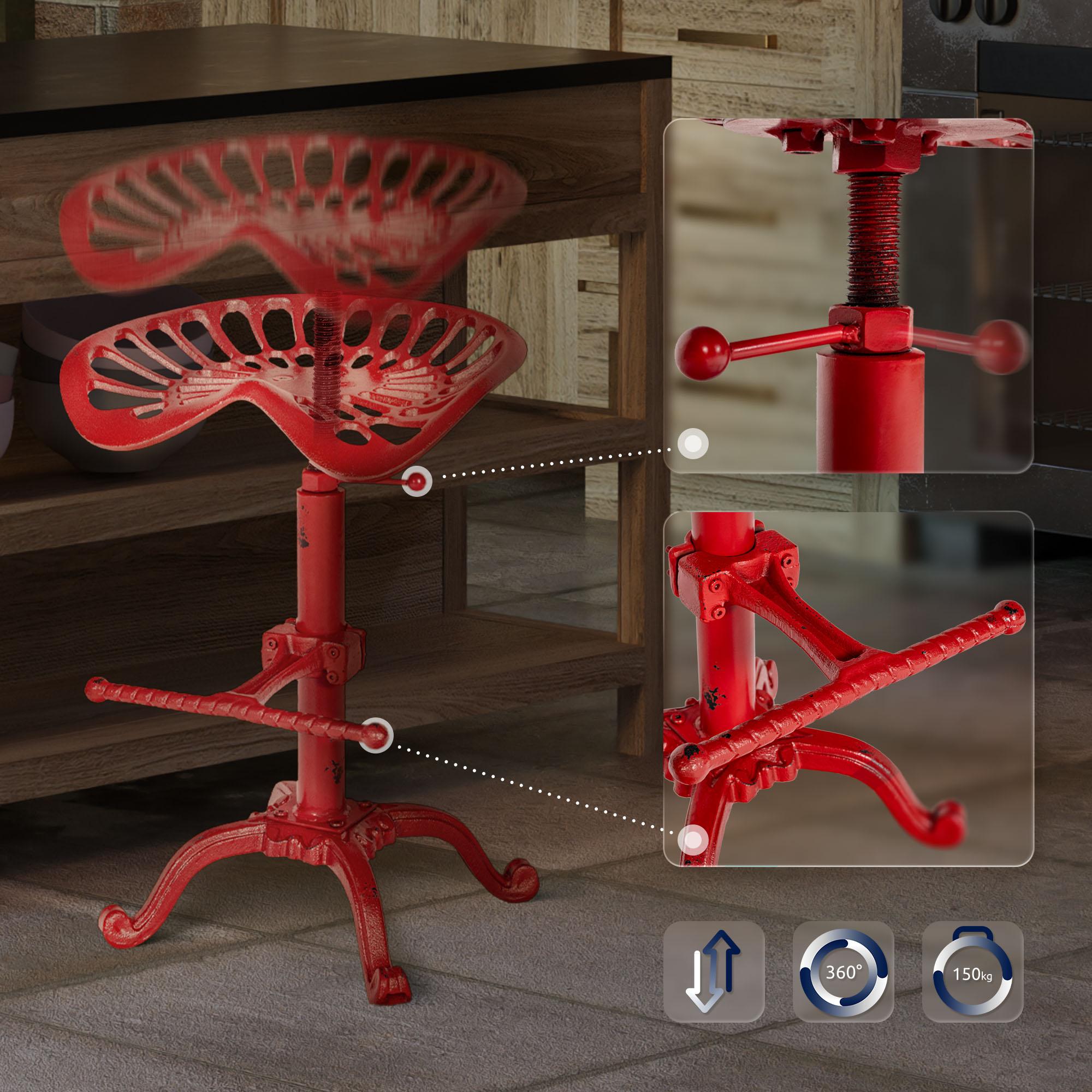 Lot de 2 tabourets de bar Butch au style industriel