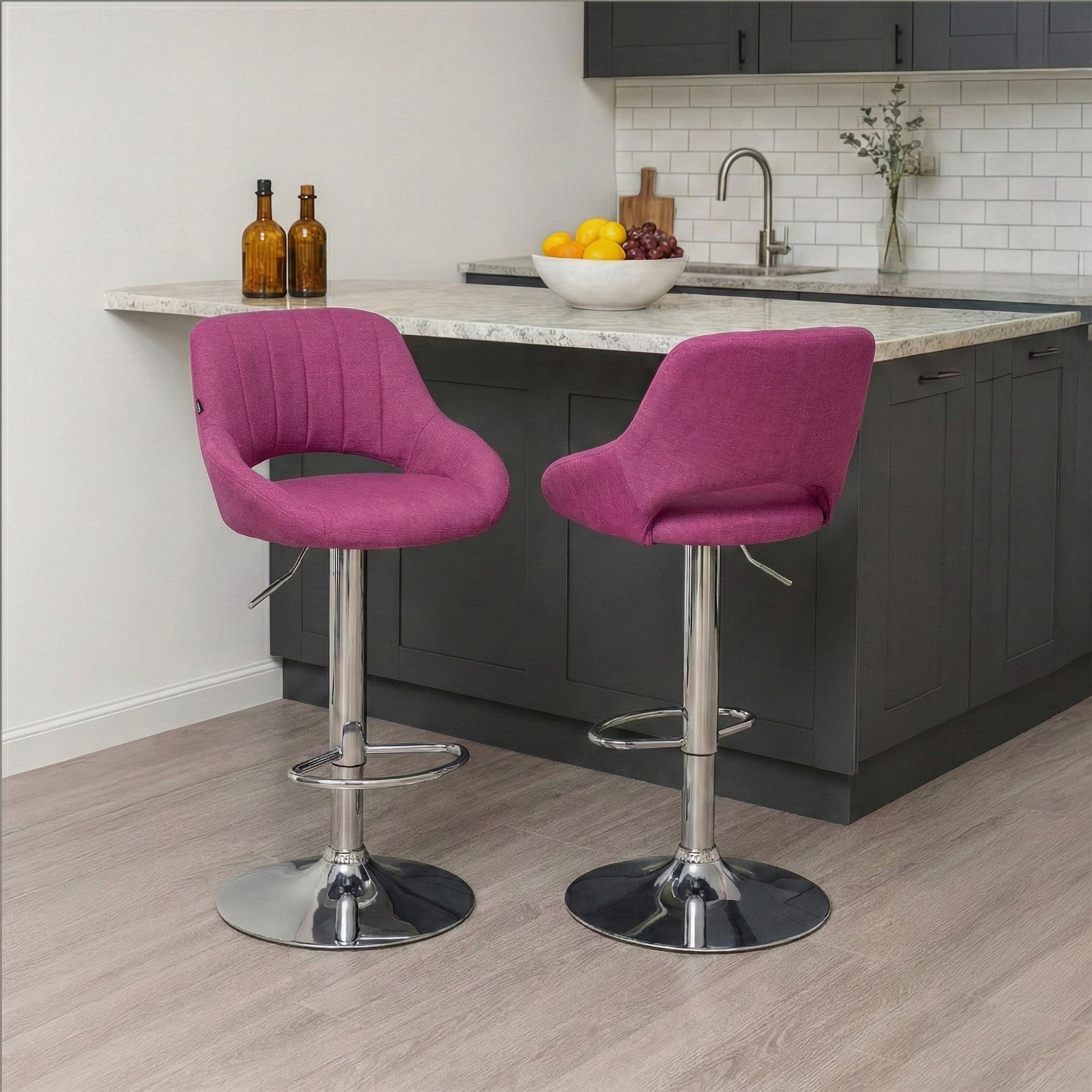 Tabouret de bar Milet en tissu