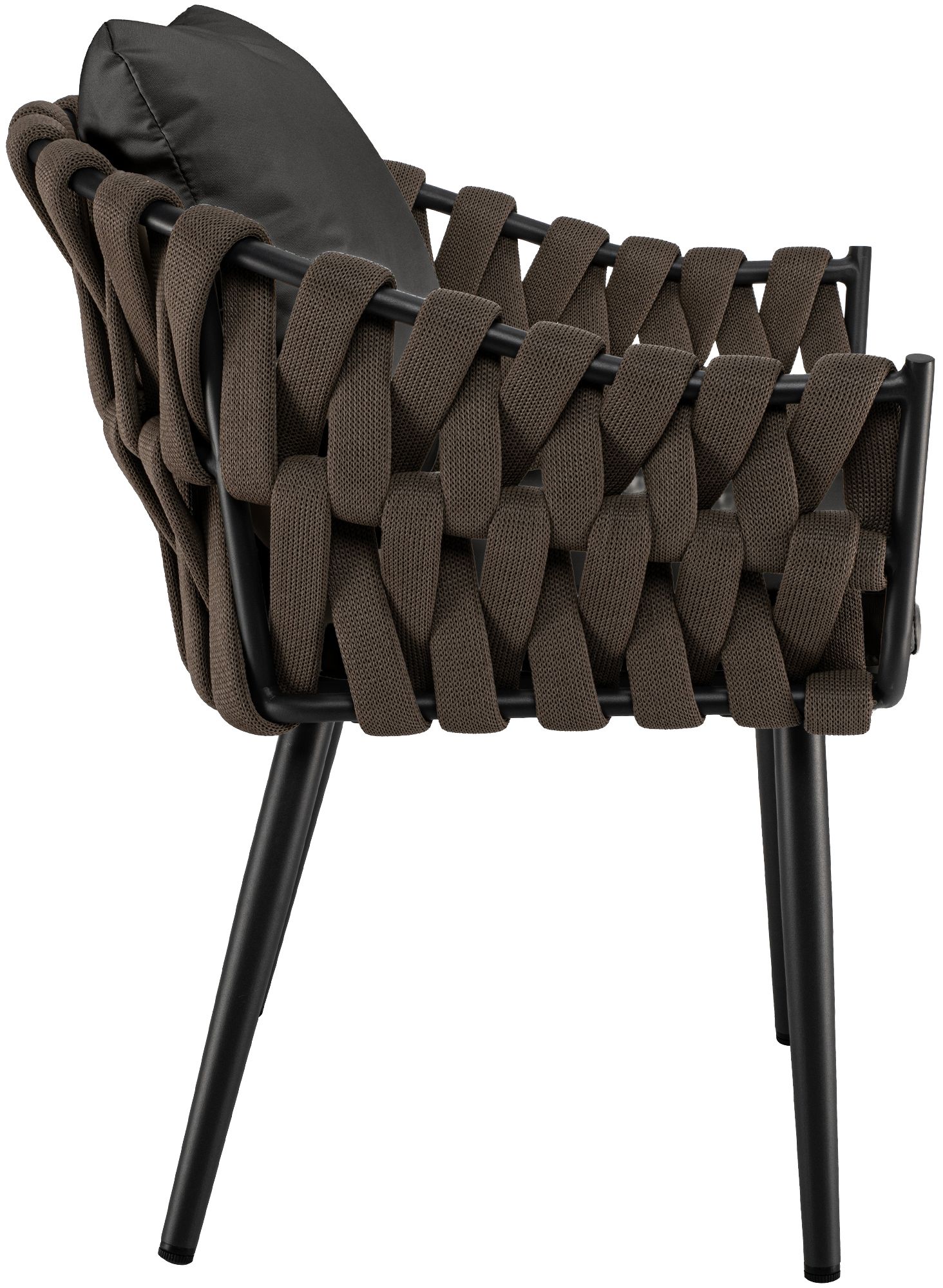 Fauteuil de jardin Naxos taupe avec coussin d'assise