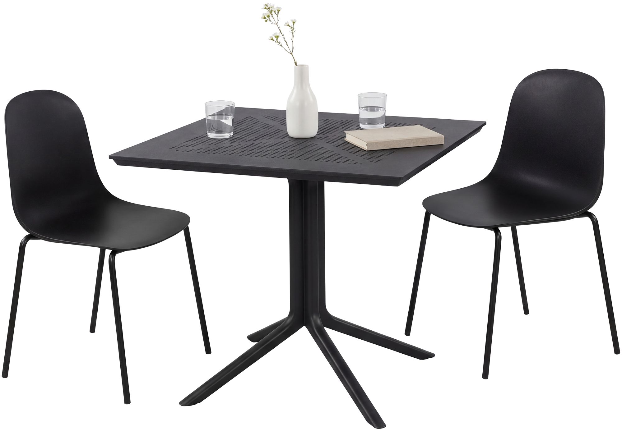 Ensemble de mobilier de jardin Zeron avec 2 chaises
