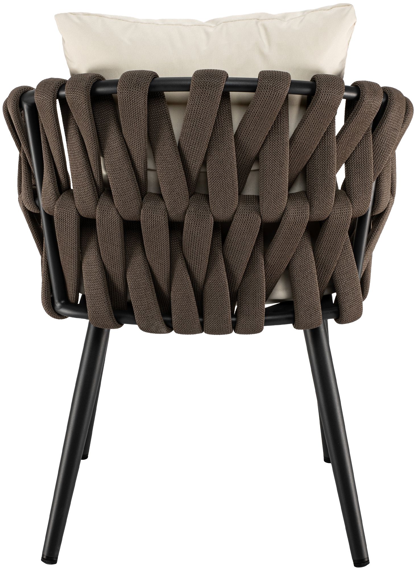 Fauteuil de jardin Naxos taupe avec coussin d'assise
