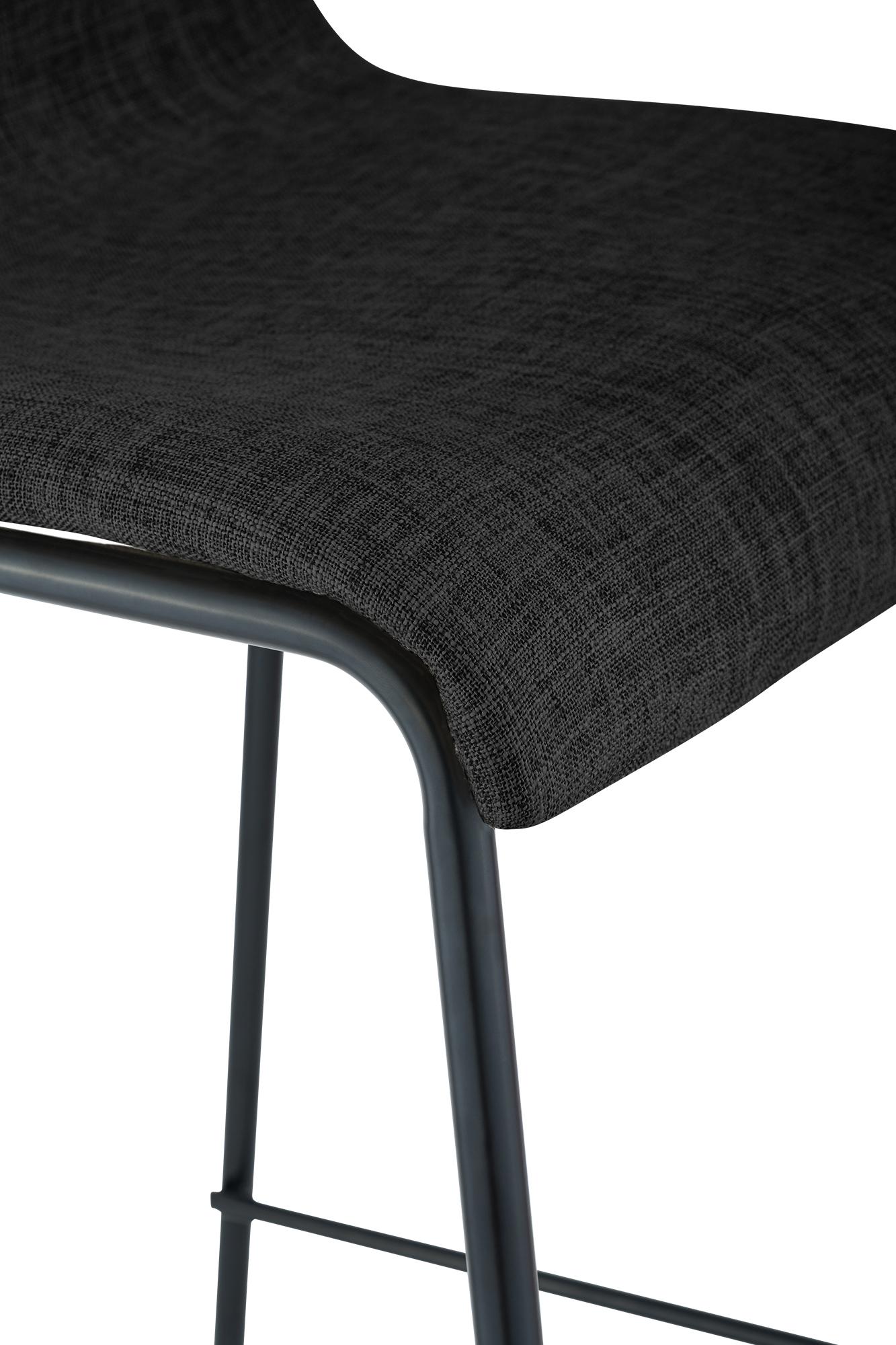 Tabouret de bar Hover en tissu avec pied a 4 branches