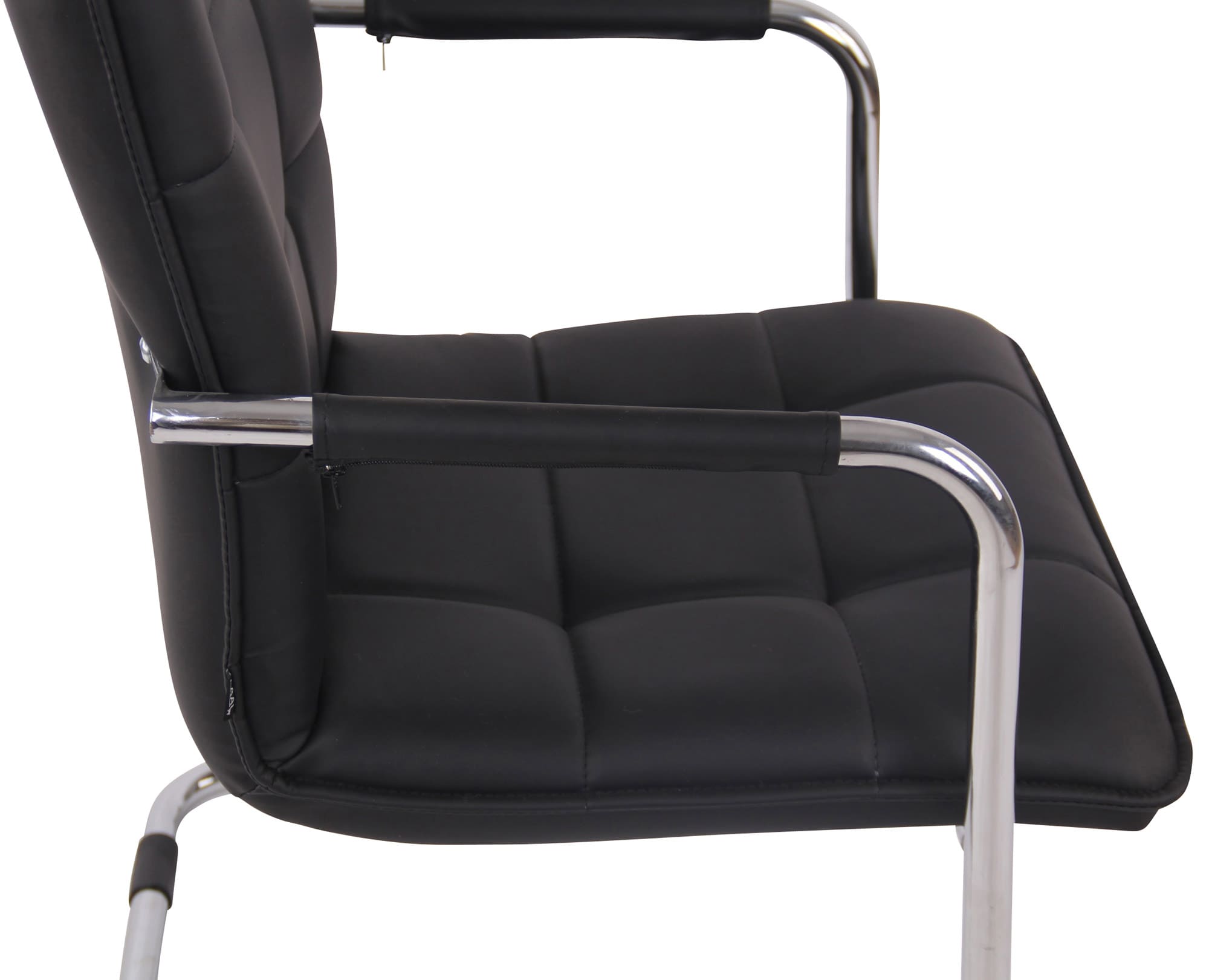 Lot de 2 Chaises Cantilever Gandia en Similicuir et pieds en Métal