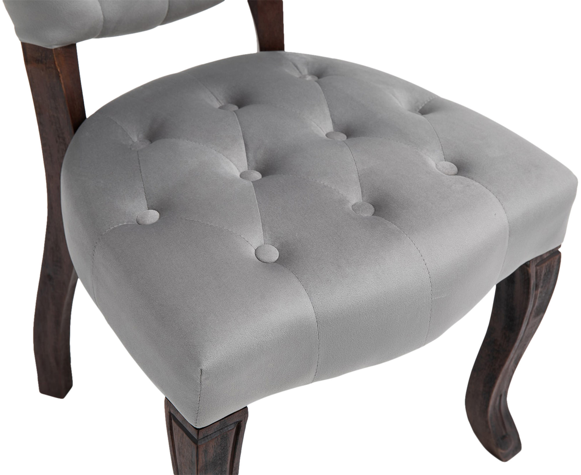 Chaise de salle à manger Elysa en Velours Piètement en bois de caoutchouc
