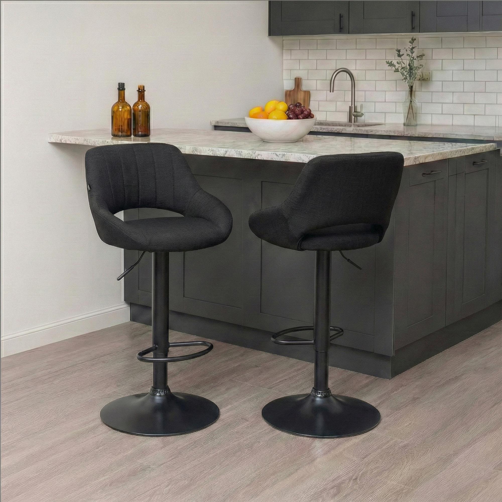 Tabouret de bar Milet en tissu