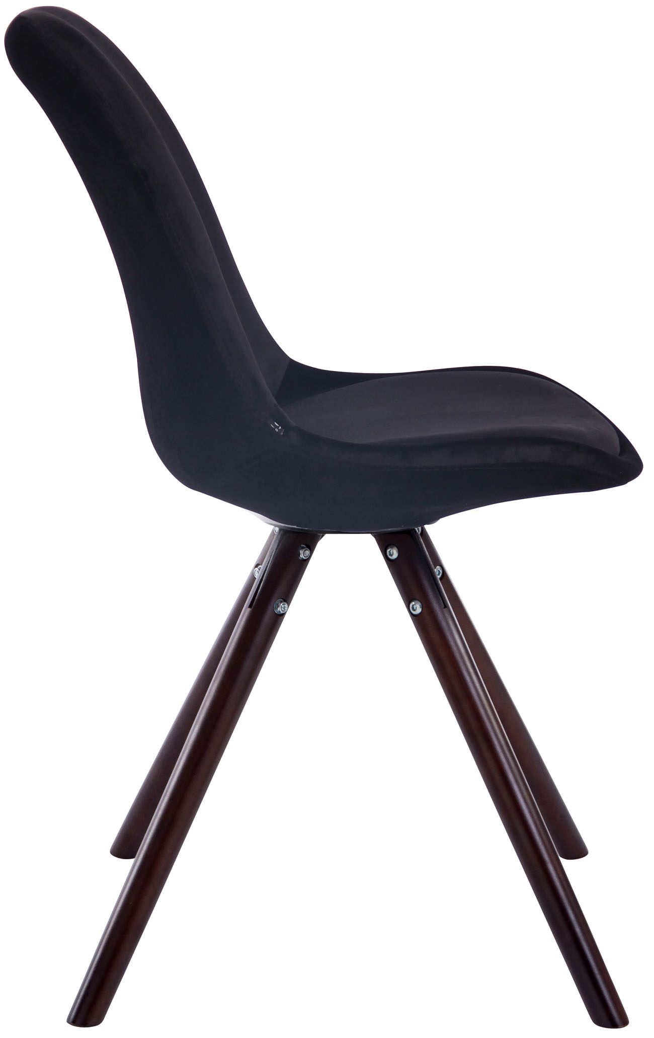 Chaise de salle à manger Toulouse en velours avec pieds ronds