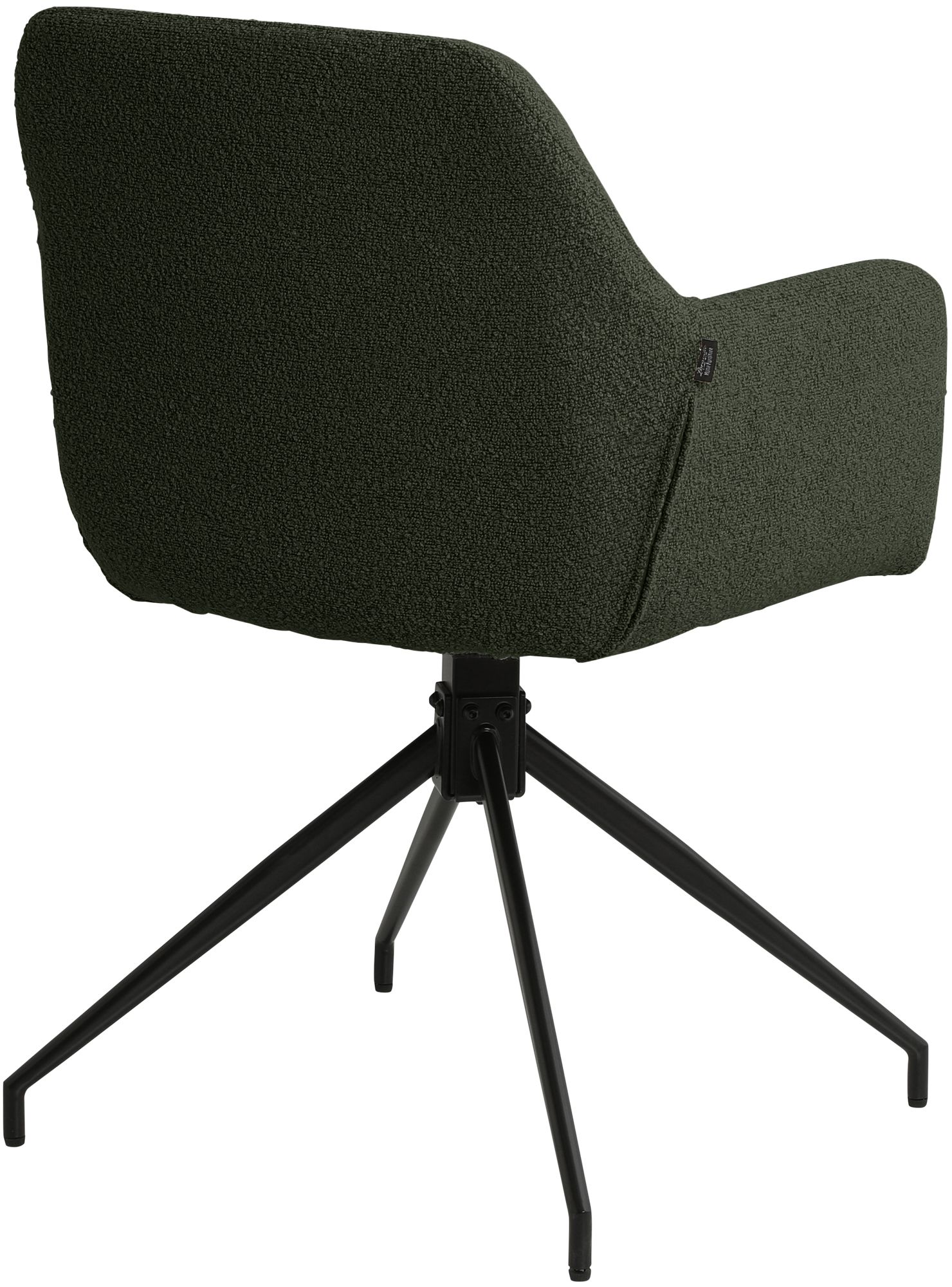 Chaise de salle a manger Merlinda en tissu teddy