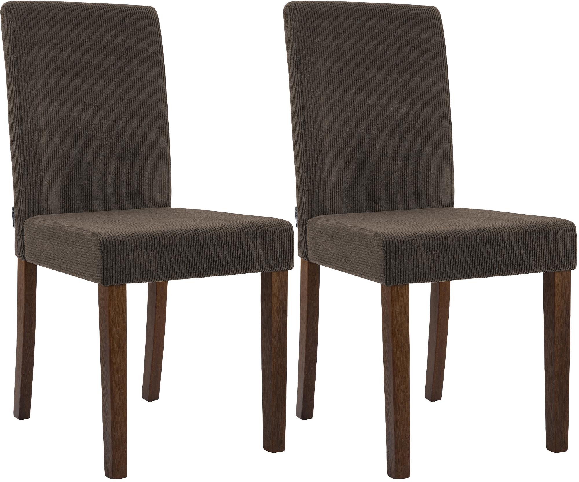 Lot de 2 chaises de salle a manger Ina en velours cotele