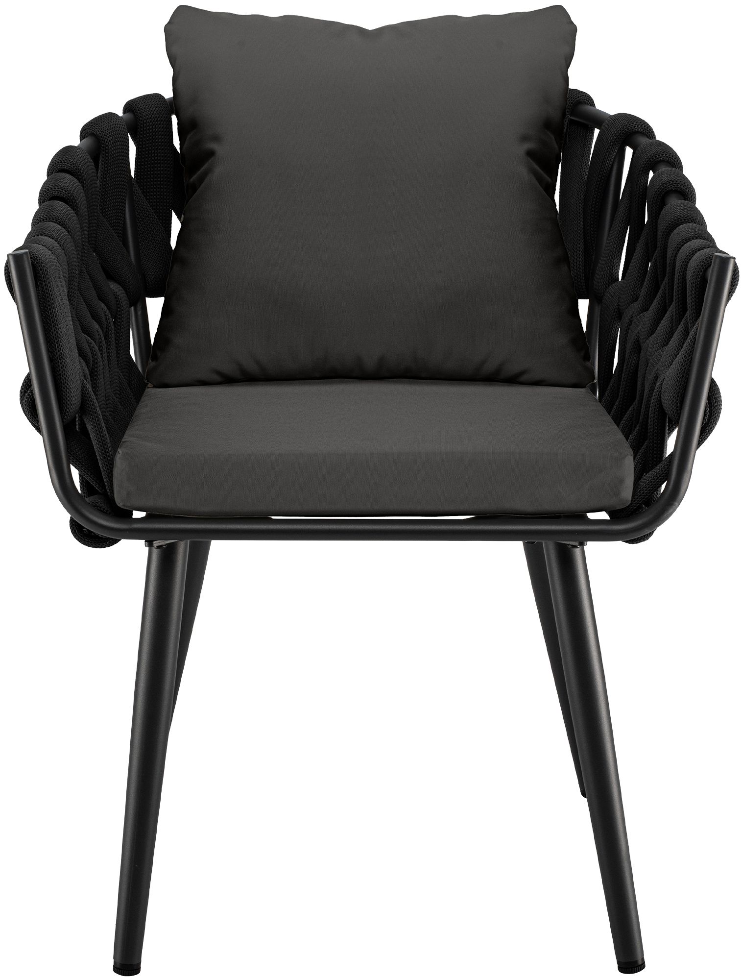 Fauteuil de jardin Naxos anthracite avec coussin d assise