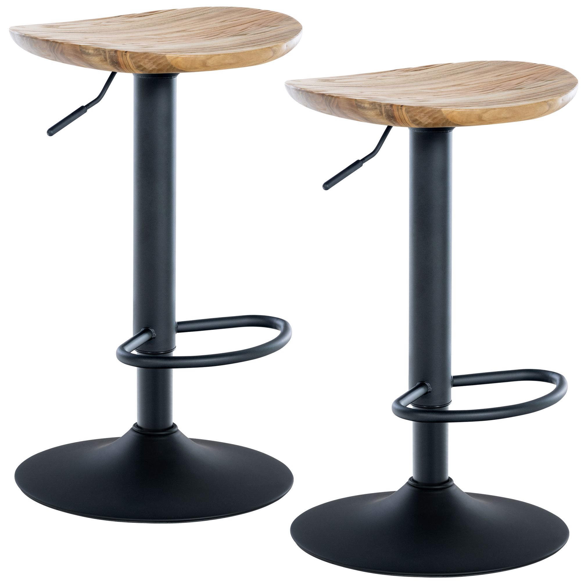 Lot de 2 tabourets de bar Skelde
