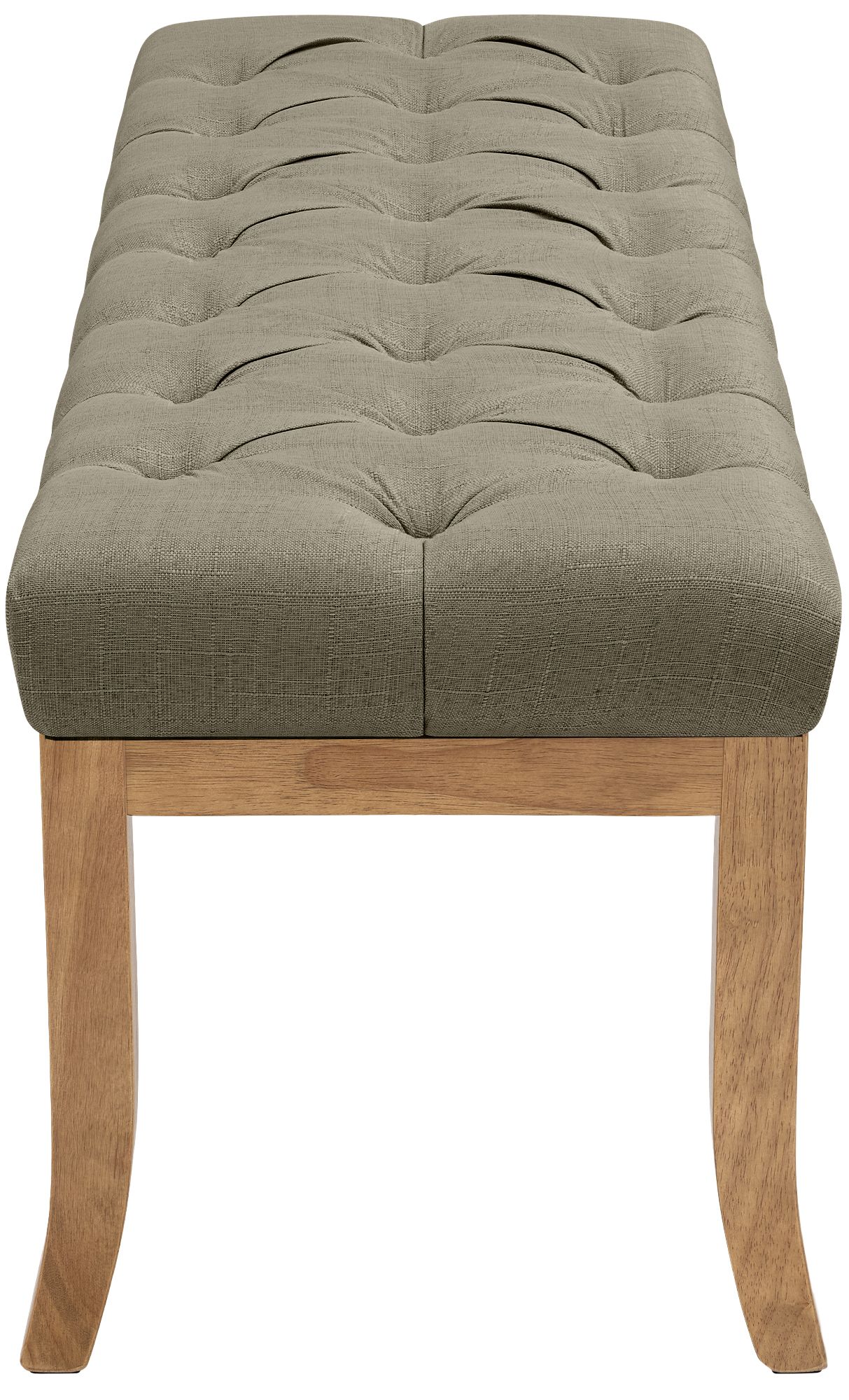 Banquette Ramses en tissu avec piètement en bois clair