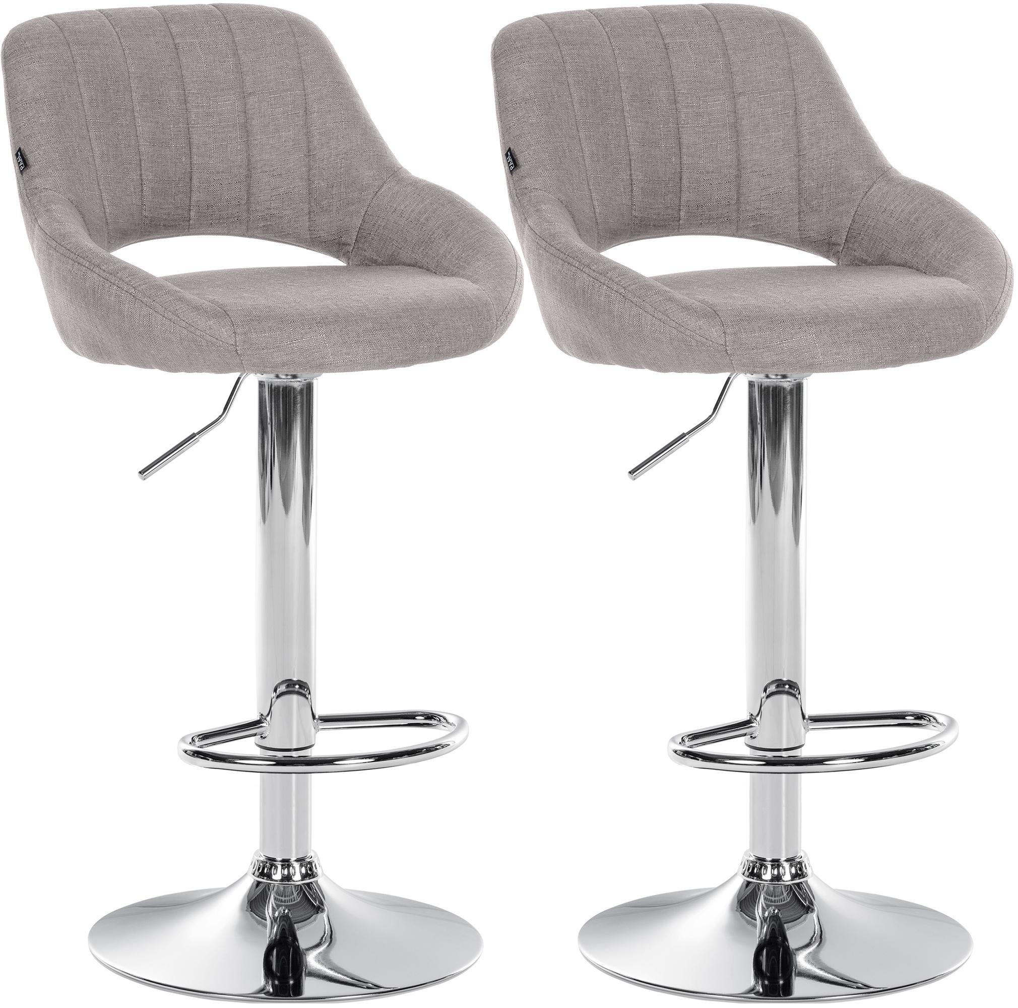 Lot de 2 tabourets de bar Milet en tissu