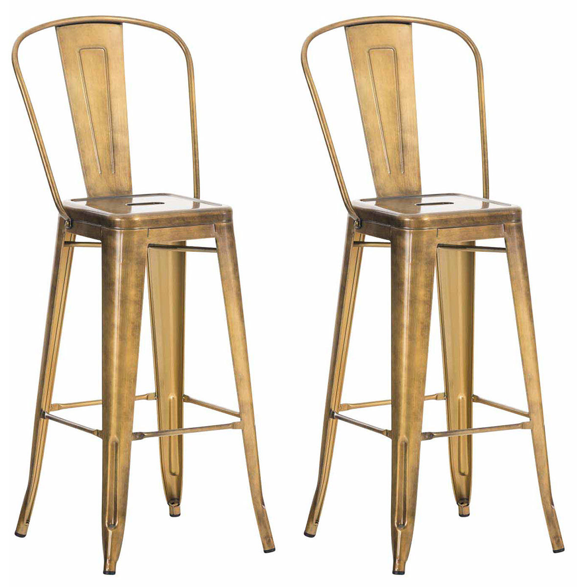 Lot de 2 tabourets de bar Aiden en métal