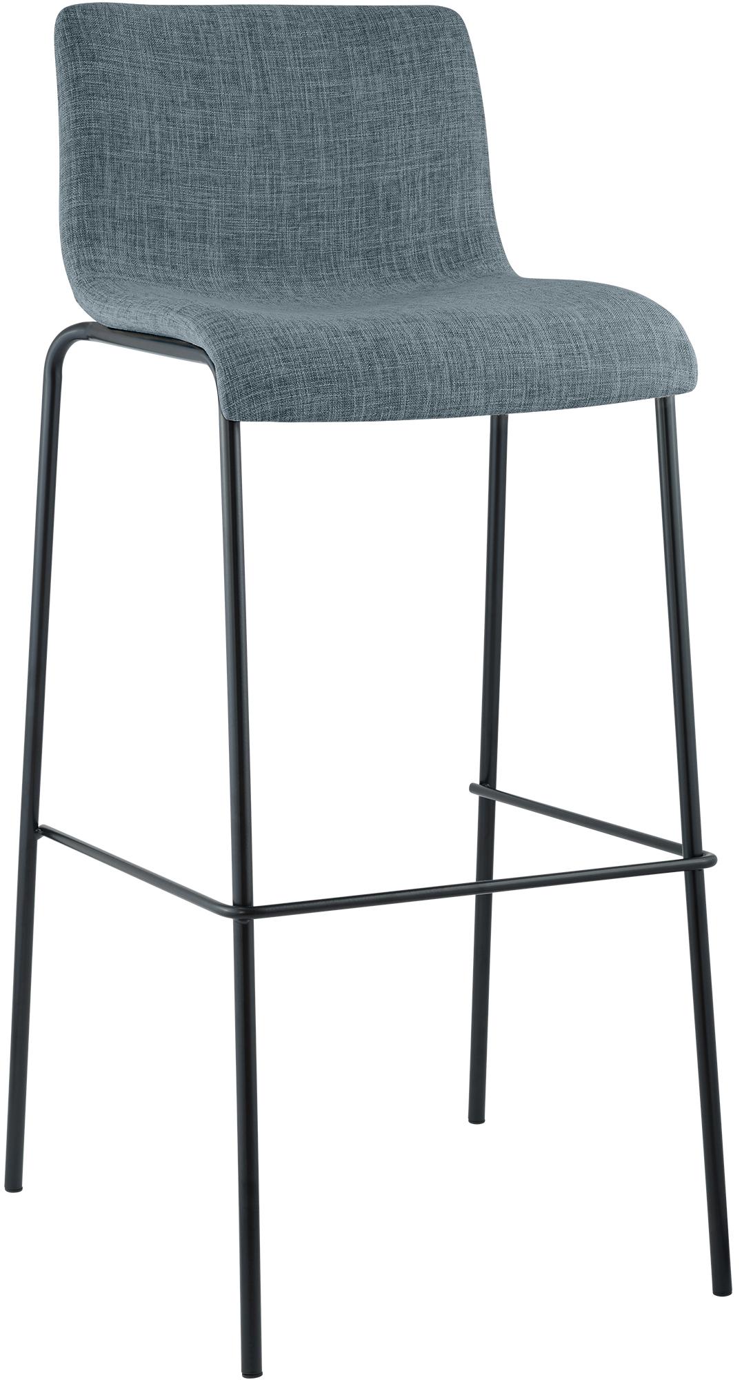 Tabouret de bar Hover en tissu avec pied a 4 branches