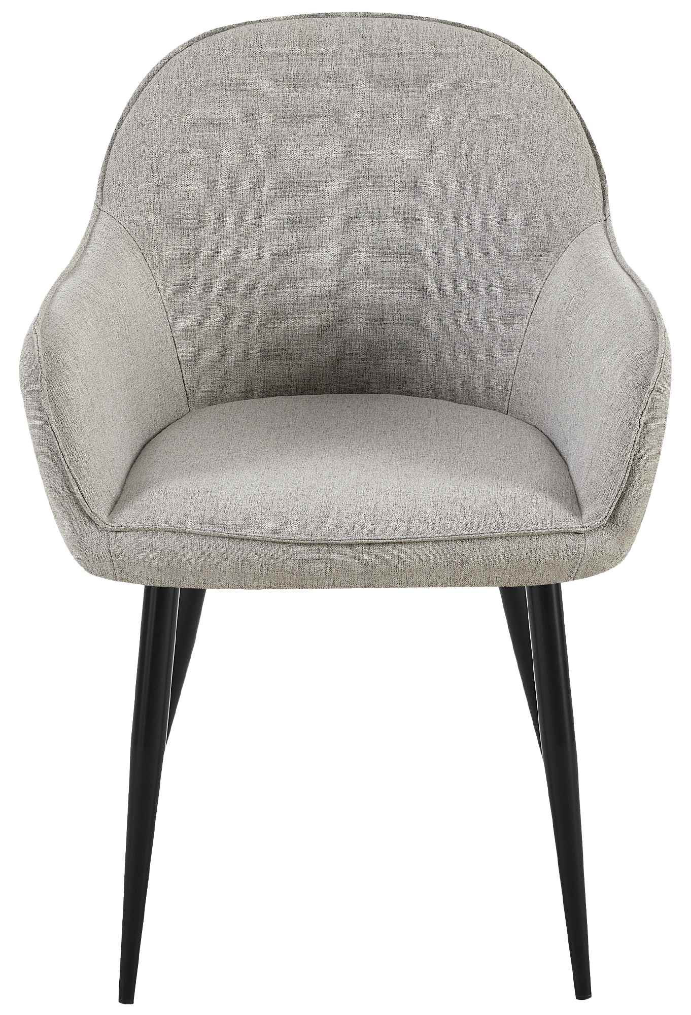 Chaise de salle à manger Boise en Tissu avec Piètement en Métal noir