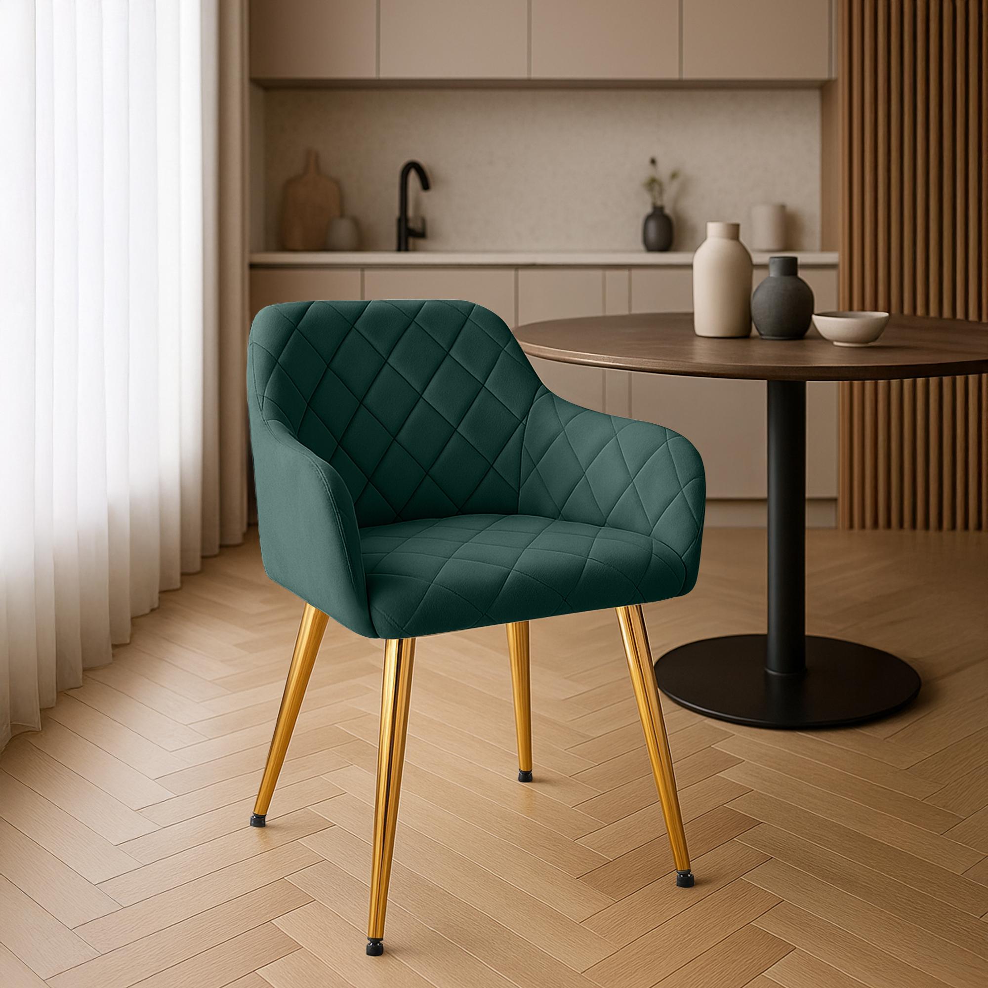Chaise de salle à manger Monett Velours