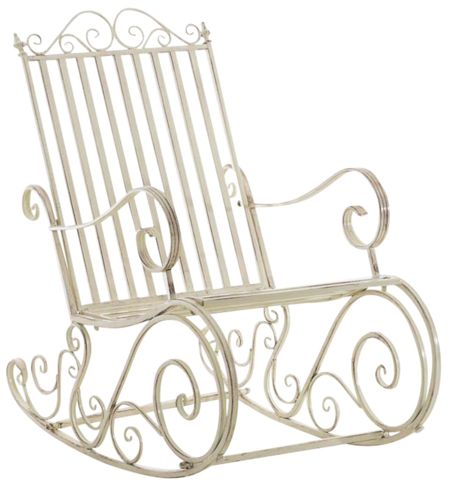 Lot de 2 Fauteuils à bascule d'extérieur Smilla en fer forgé
