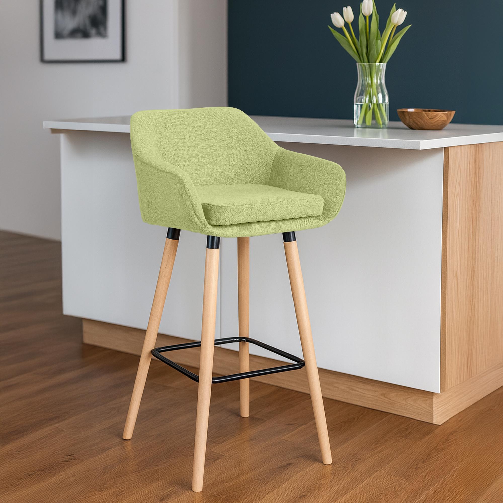 Lot de 2 tabourets de bar Grant en tissu