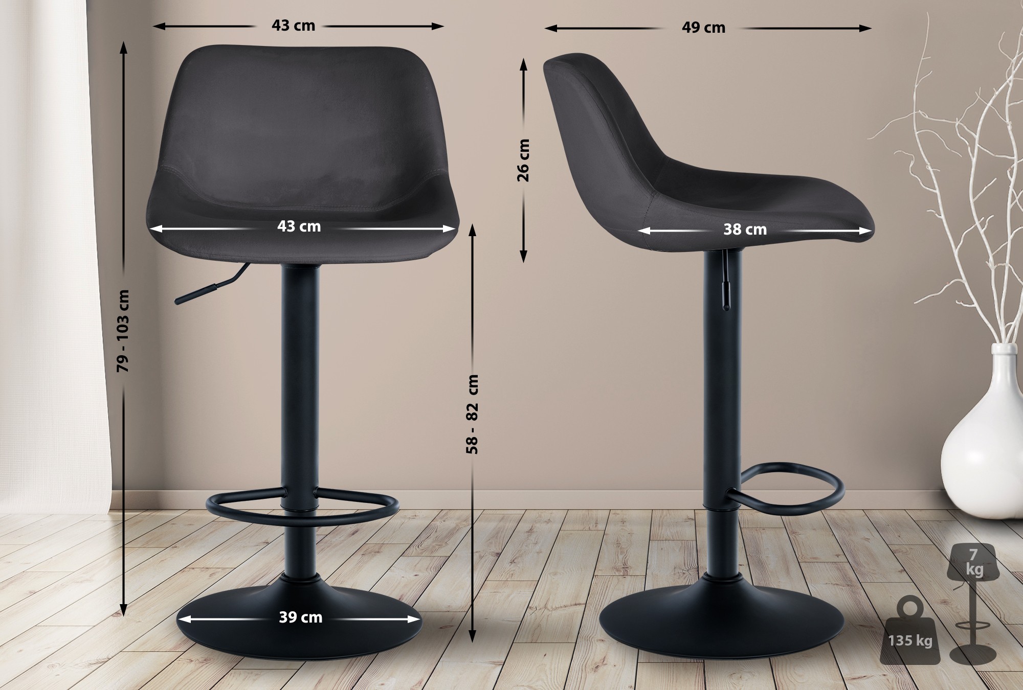 Tabouret de bar Loft