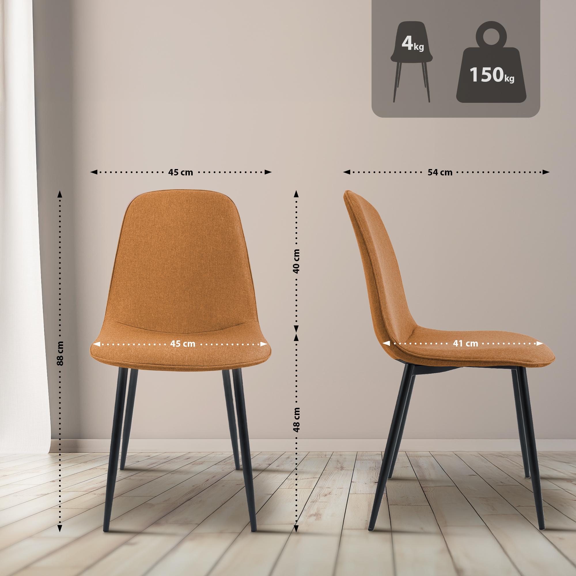 Ensemble de 4 chaises de salle à manger Maryam