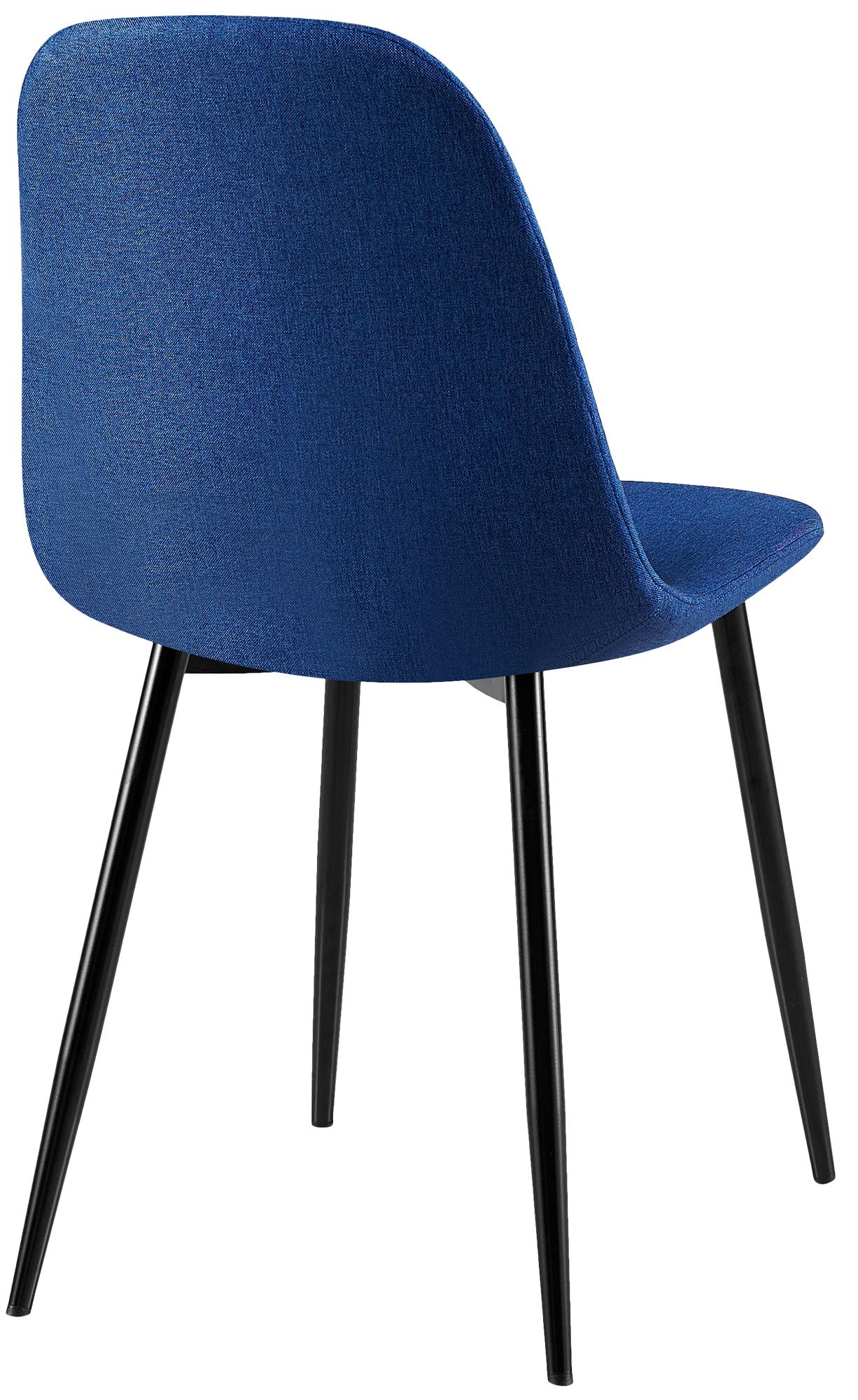 Lot de 4 Chaises de salle à manger Giverny avec Piètement en métal noir
