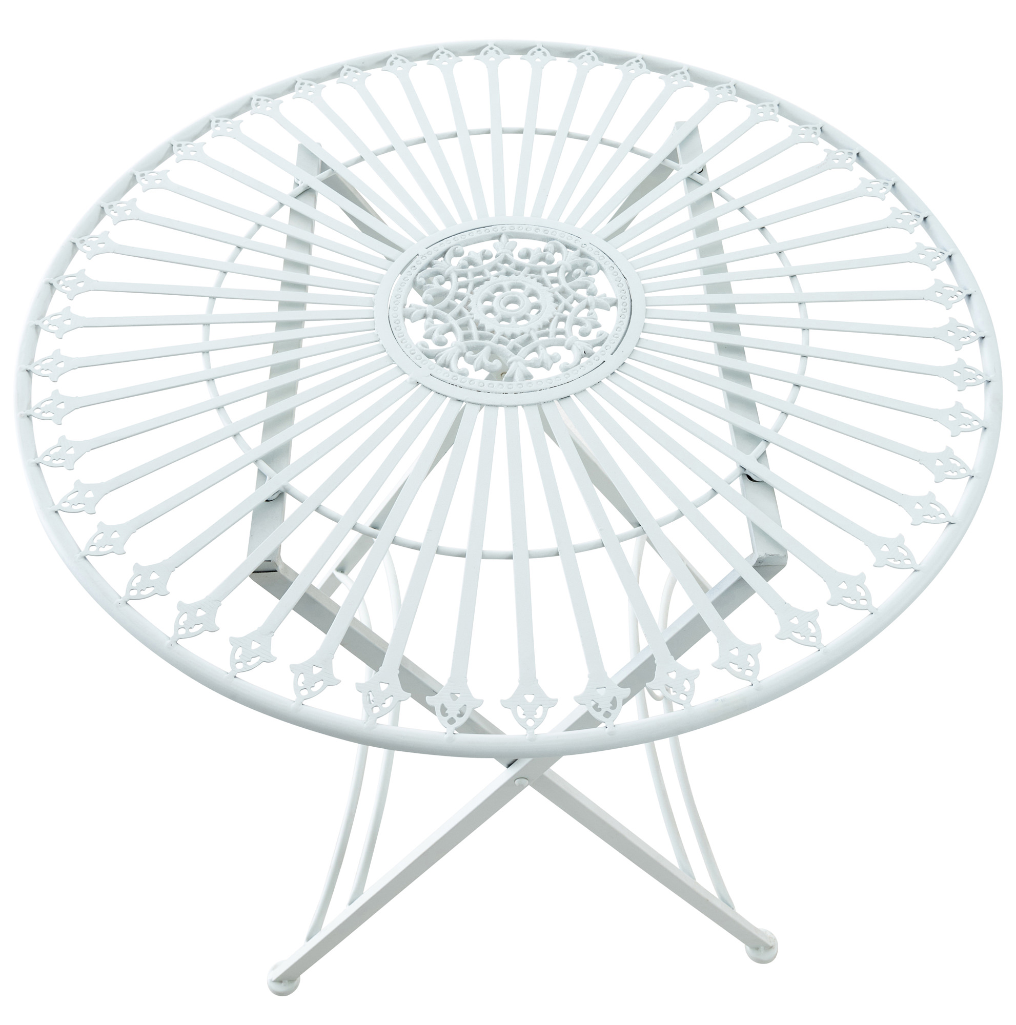 Table d'extérieur Tegal en Fer avec pieds croisés