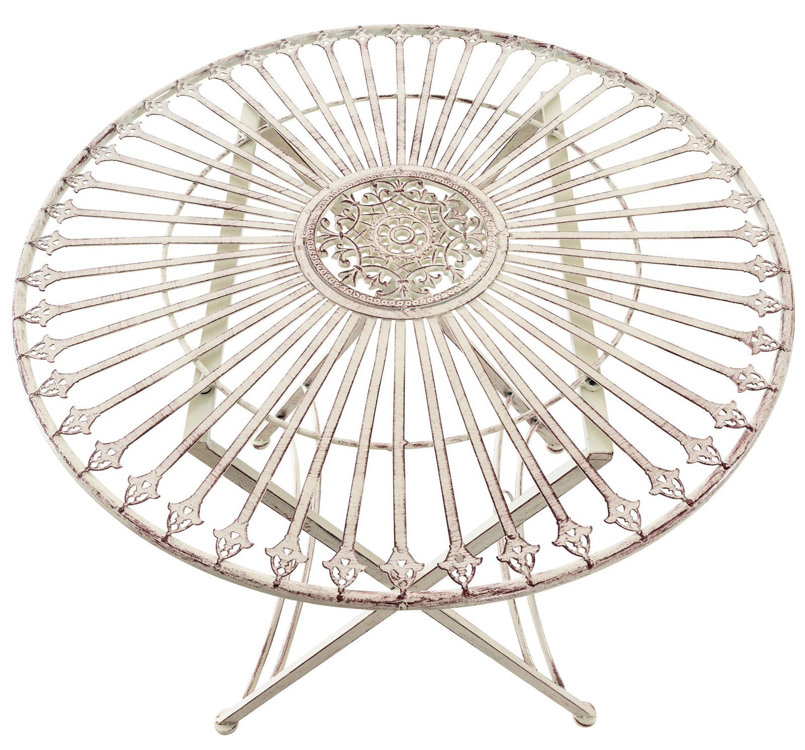 Table d'extérieur Tegal en Fer avec pieds croisés