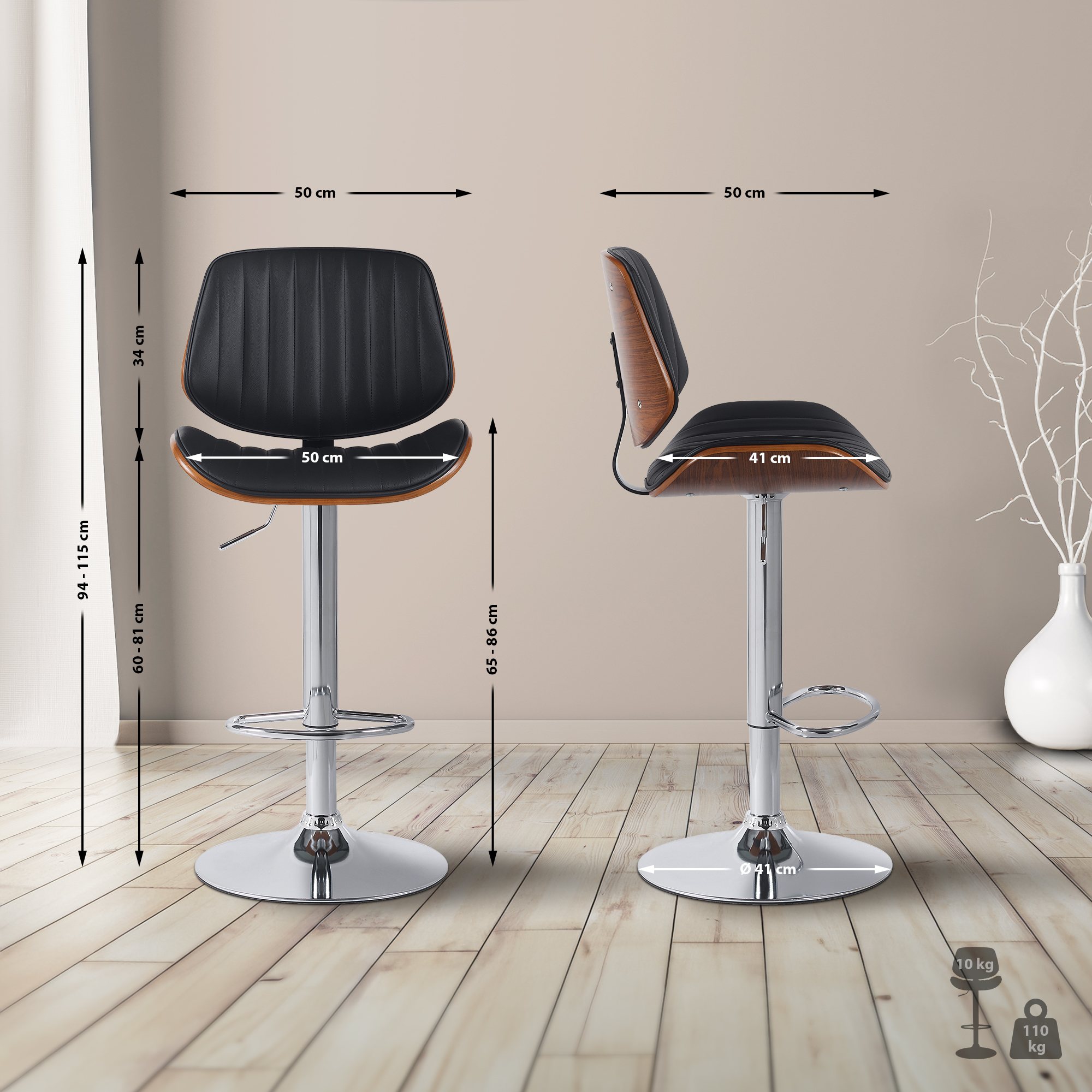 Tabouret de bar Clawson similicuir