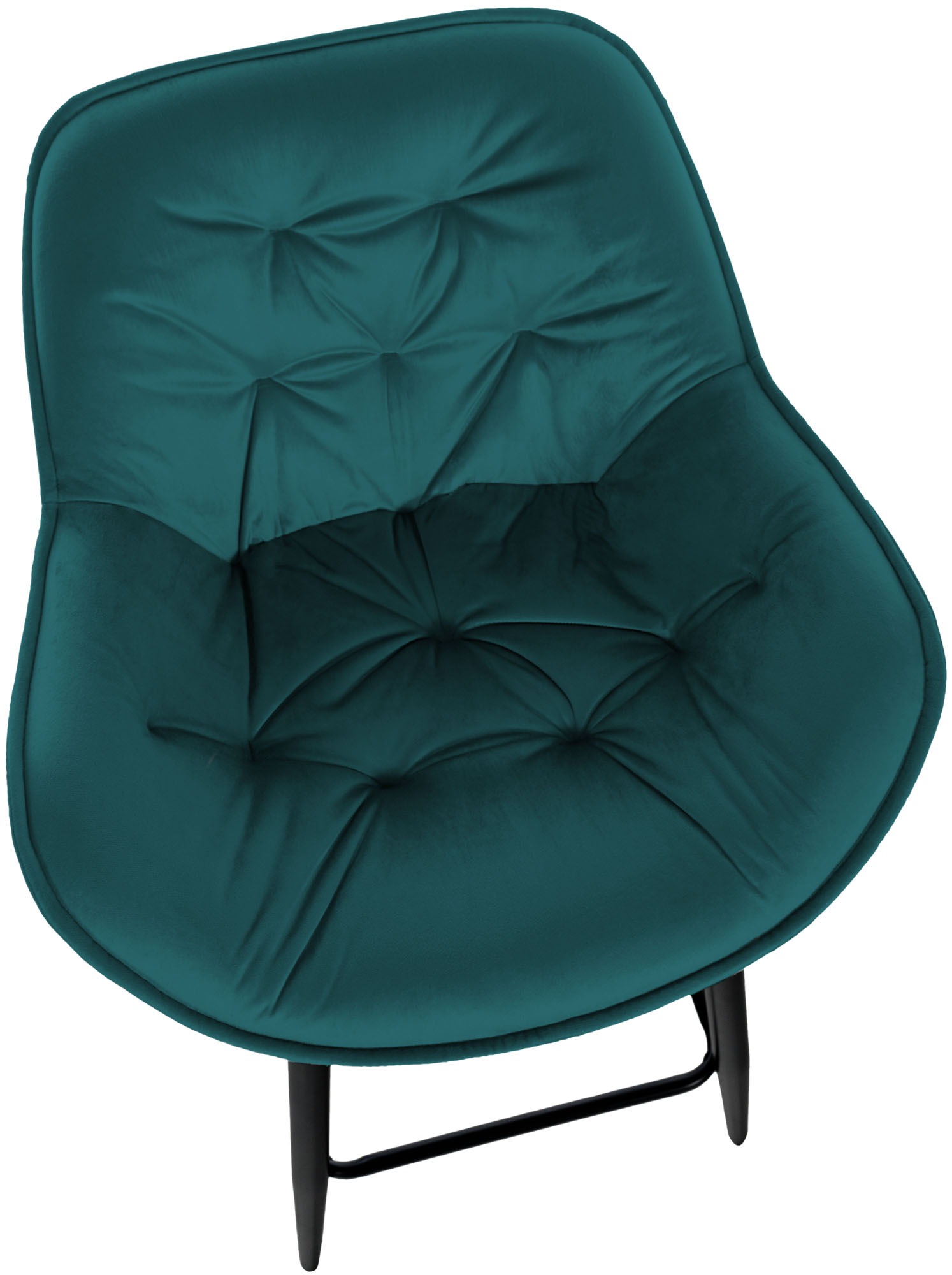 Lot de 2 tabourets de bar Gibson velours hauteur d'assise 76 cm