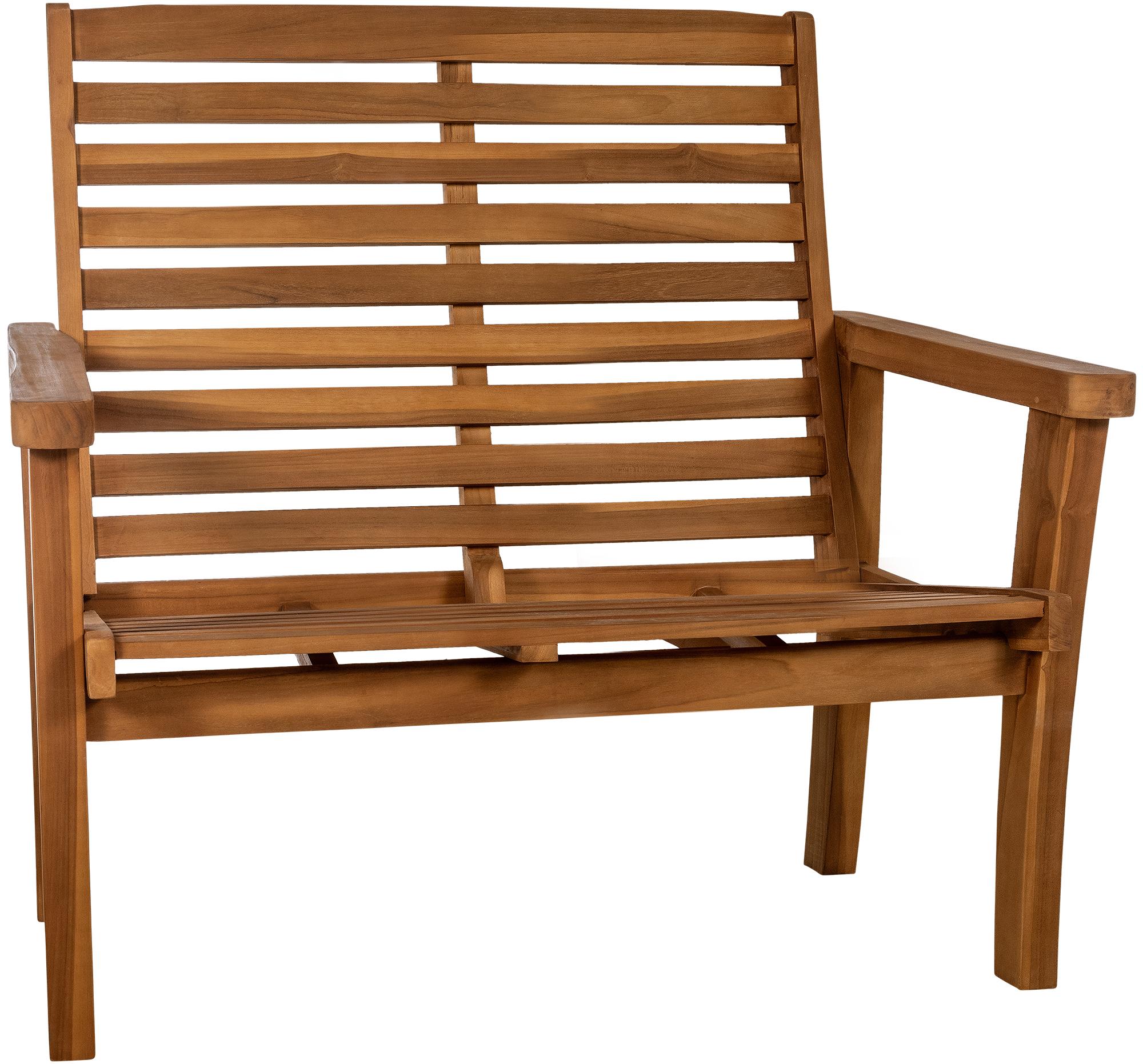 Banc en teck Nicosia avec dossier inclinable