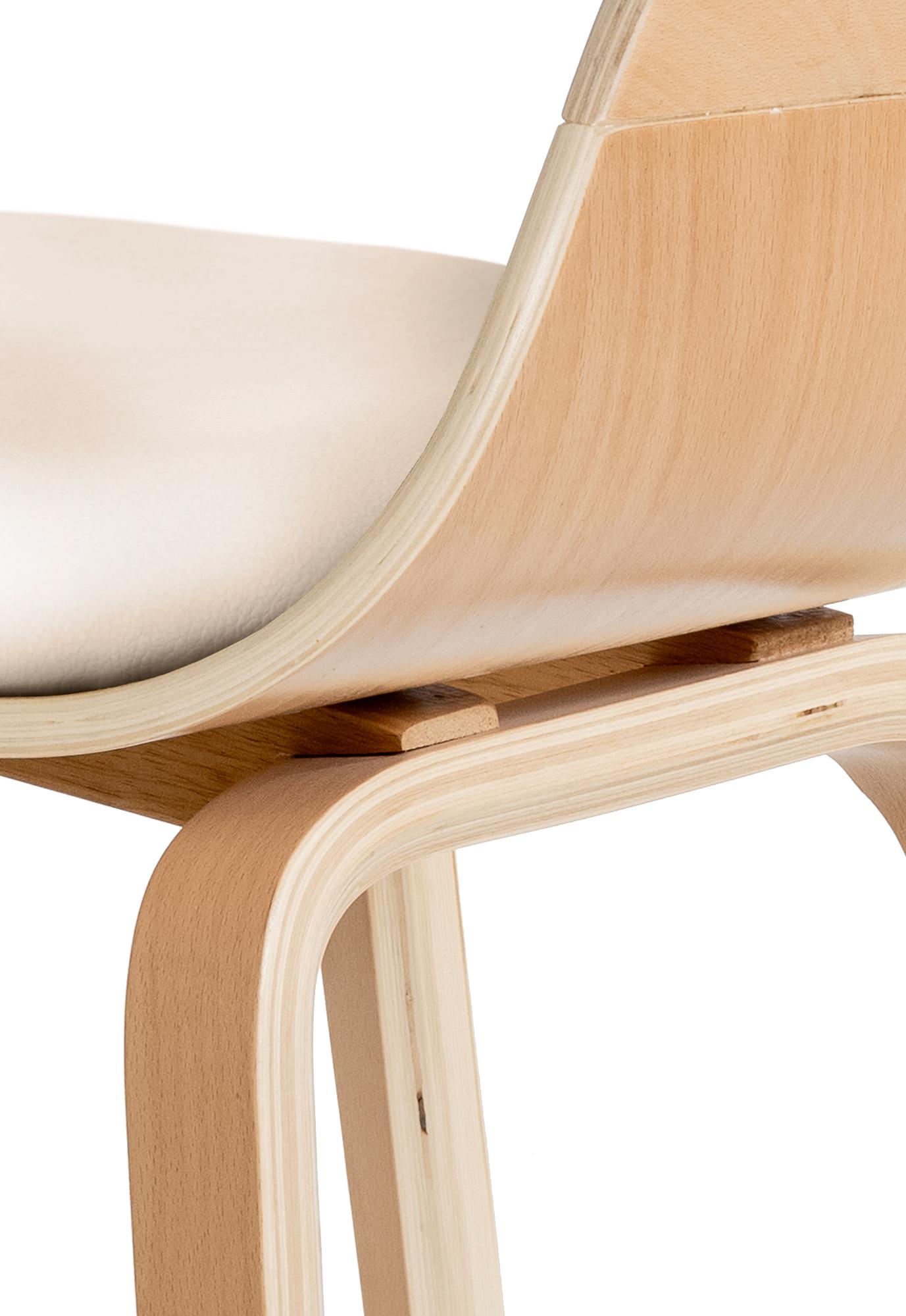 Chaise retro Kingston en similicuir