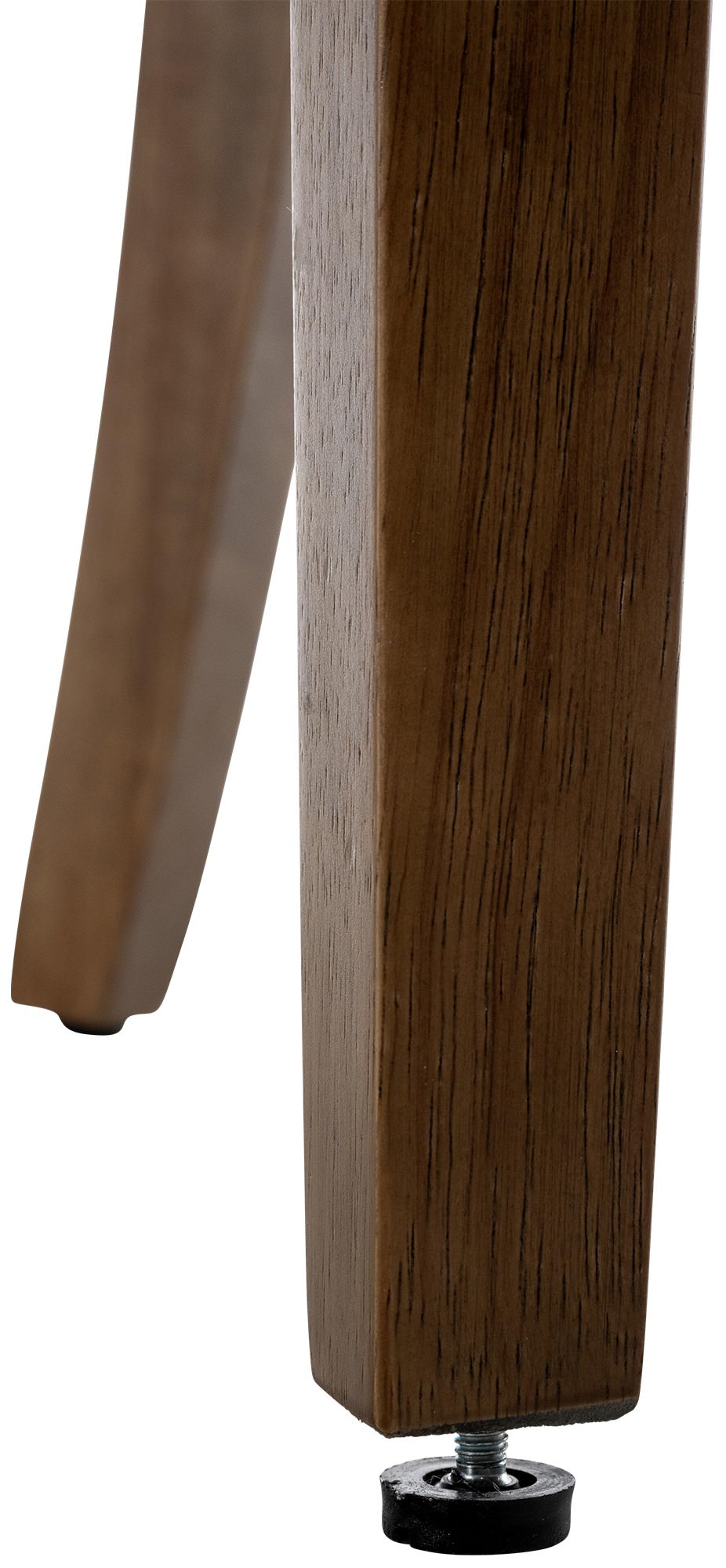 Chaise de salle à manger Aberdeen en Velours avec Piètement en bois d'hévéa