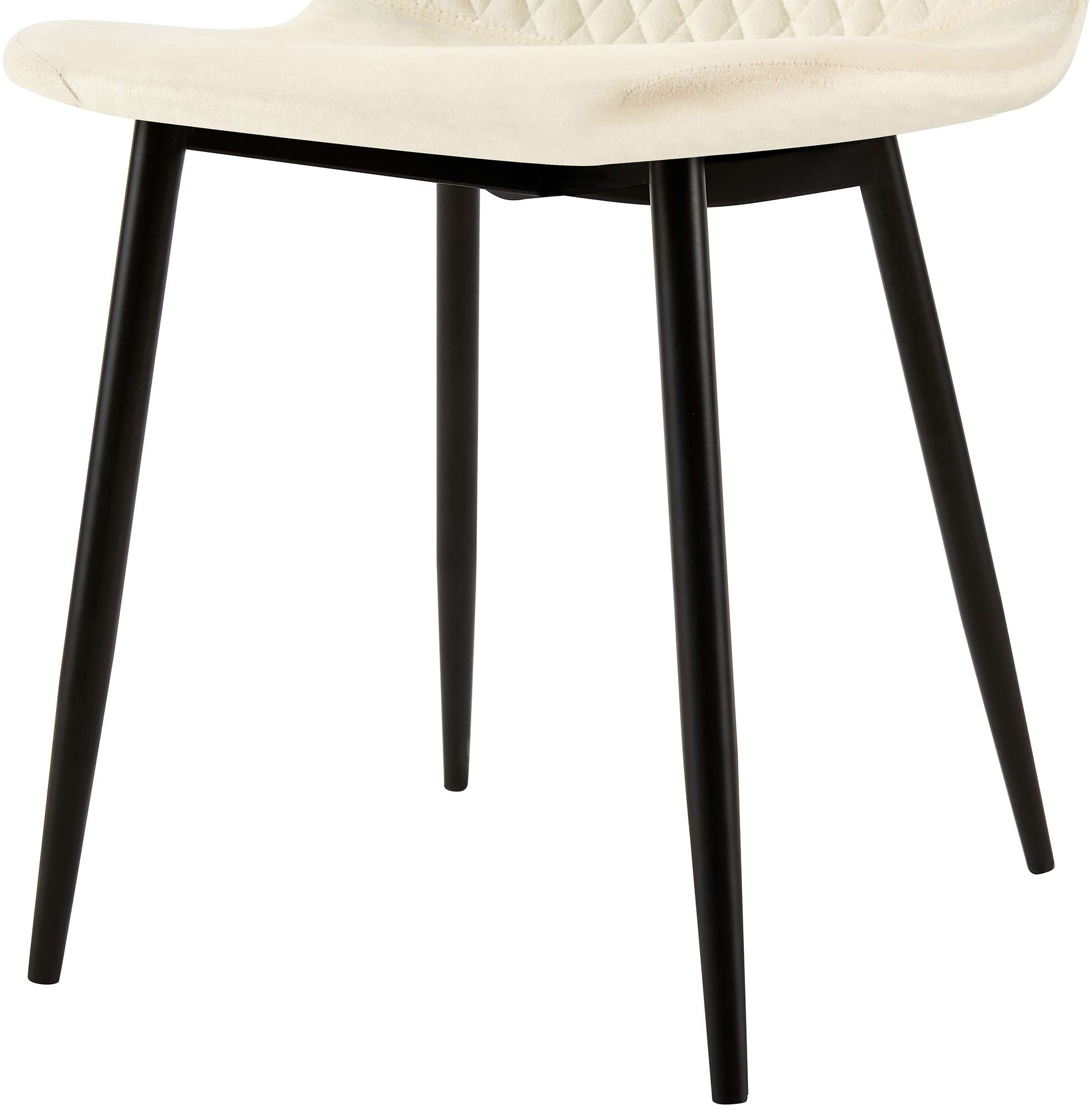 Lot de 4 Chaises de salle à manger Giverny avec Piètement en métal noir