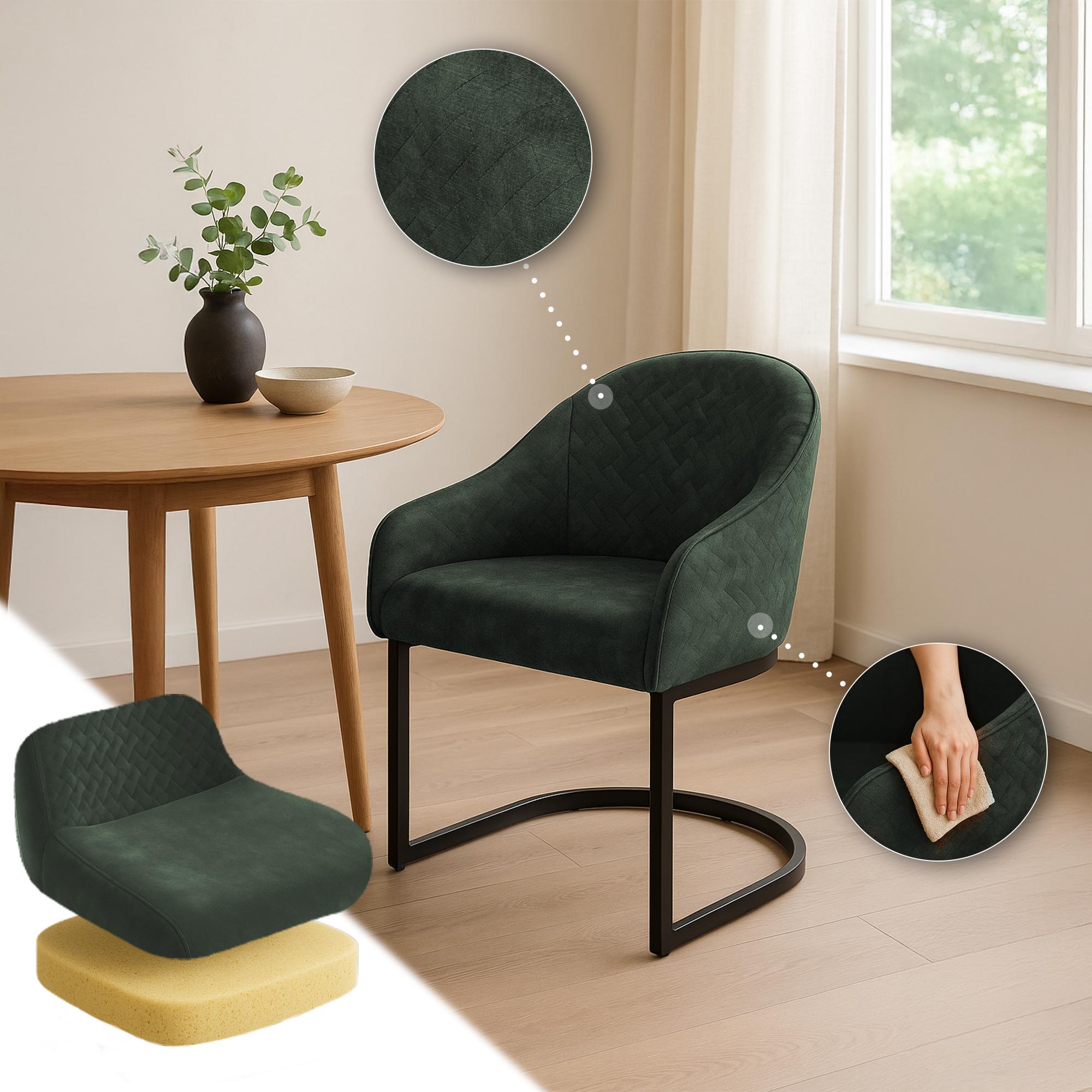Chaise de salle à manger Jarik velours