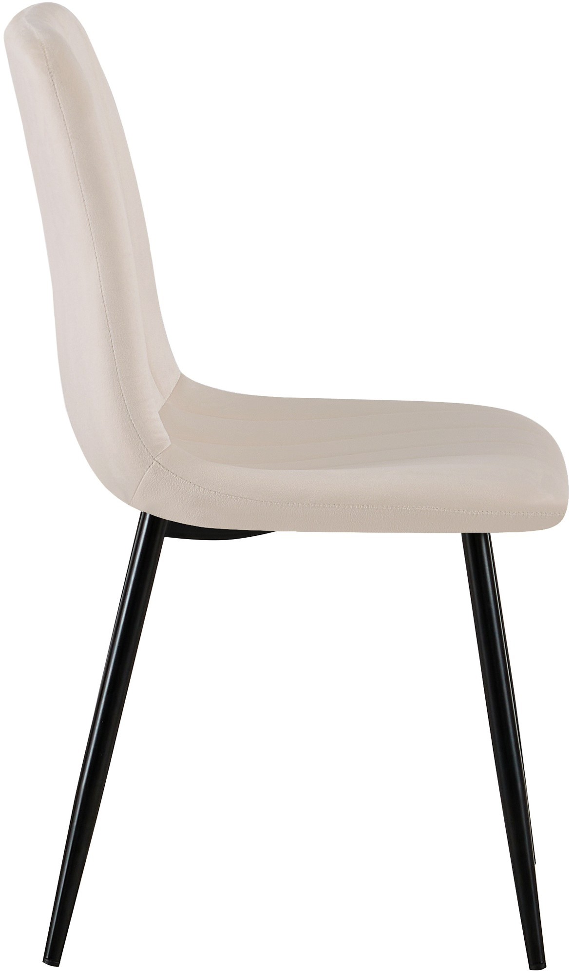 Lot de 4 Chaises de salle à manger Dijon avec Piètement en métal noir