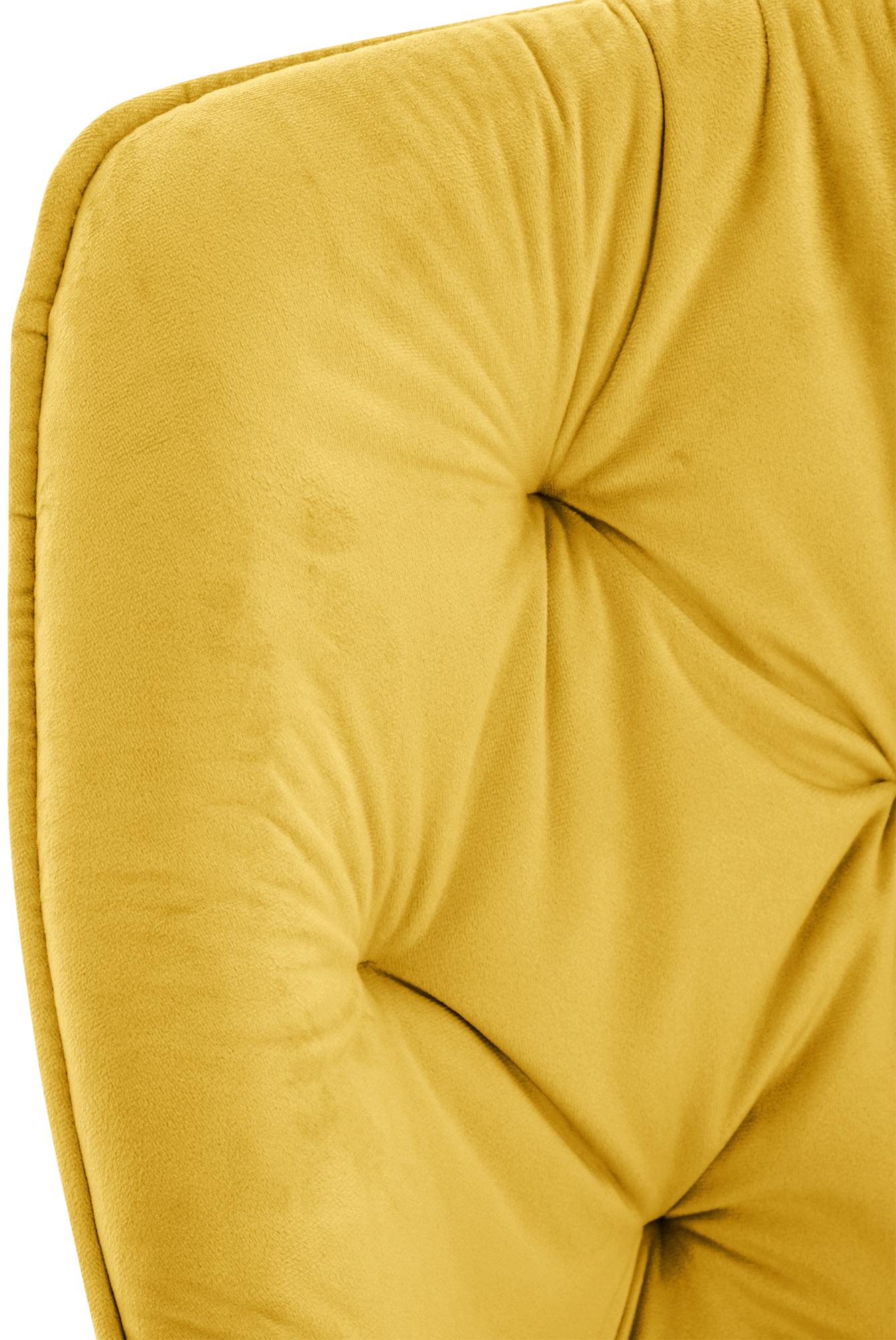 Lot de 4 Chaises de salle à manger Tanna en Velours Piètement en Métal noir