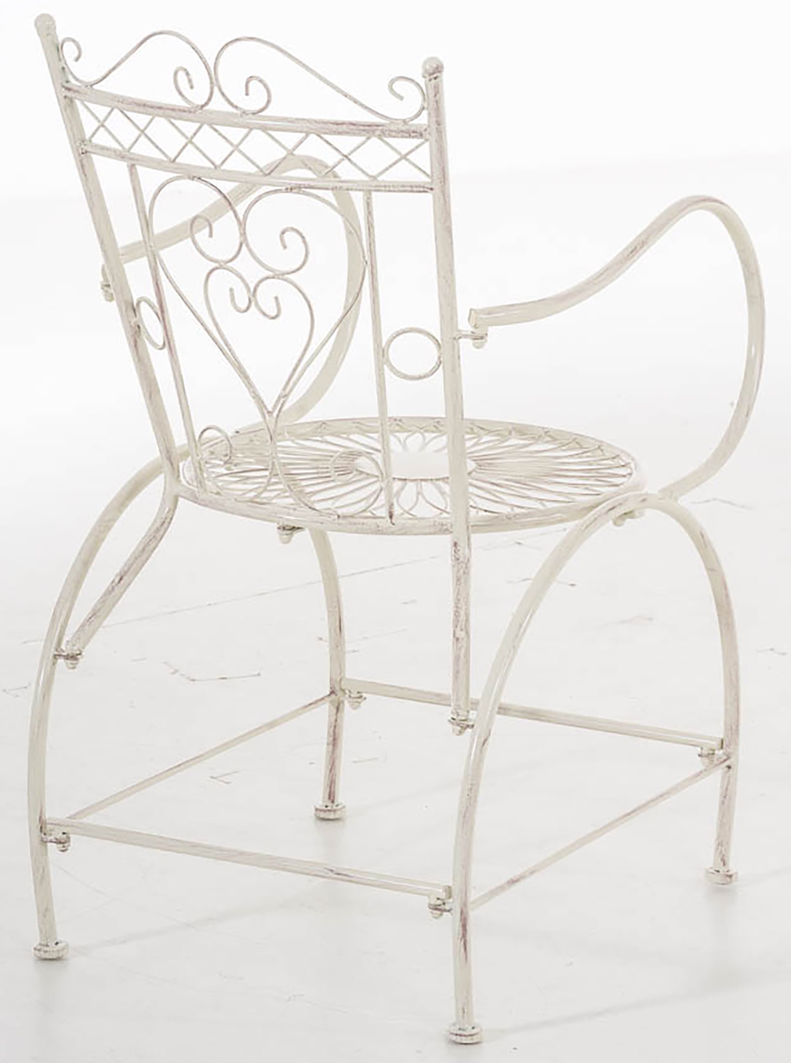 Lot de 2 Chaises de jardin Sheela en fer avec accoudoirs et repose-pieds