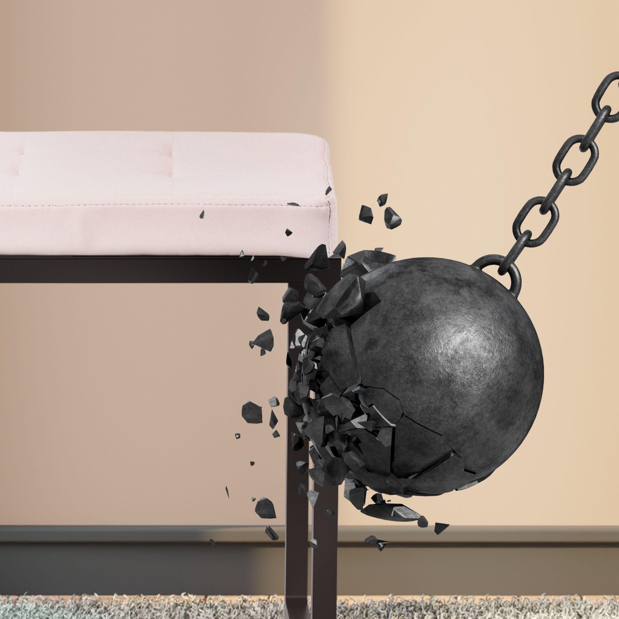 Pouf Barci avec structure noire