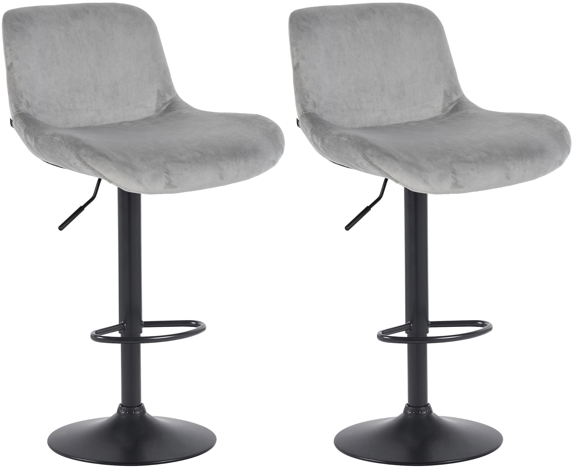 Lot de 2 tabourets de bar Solon noir