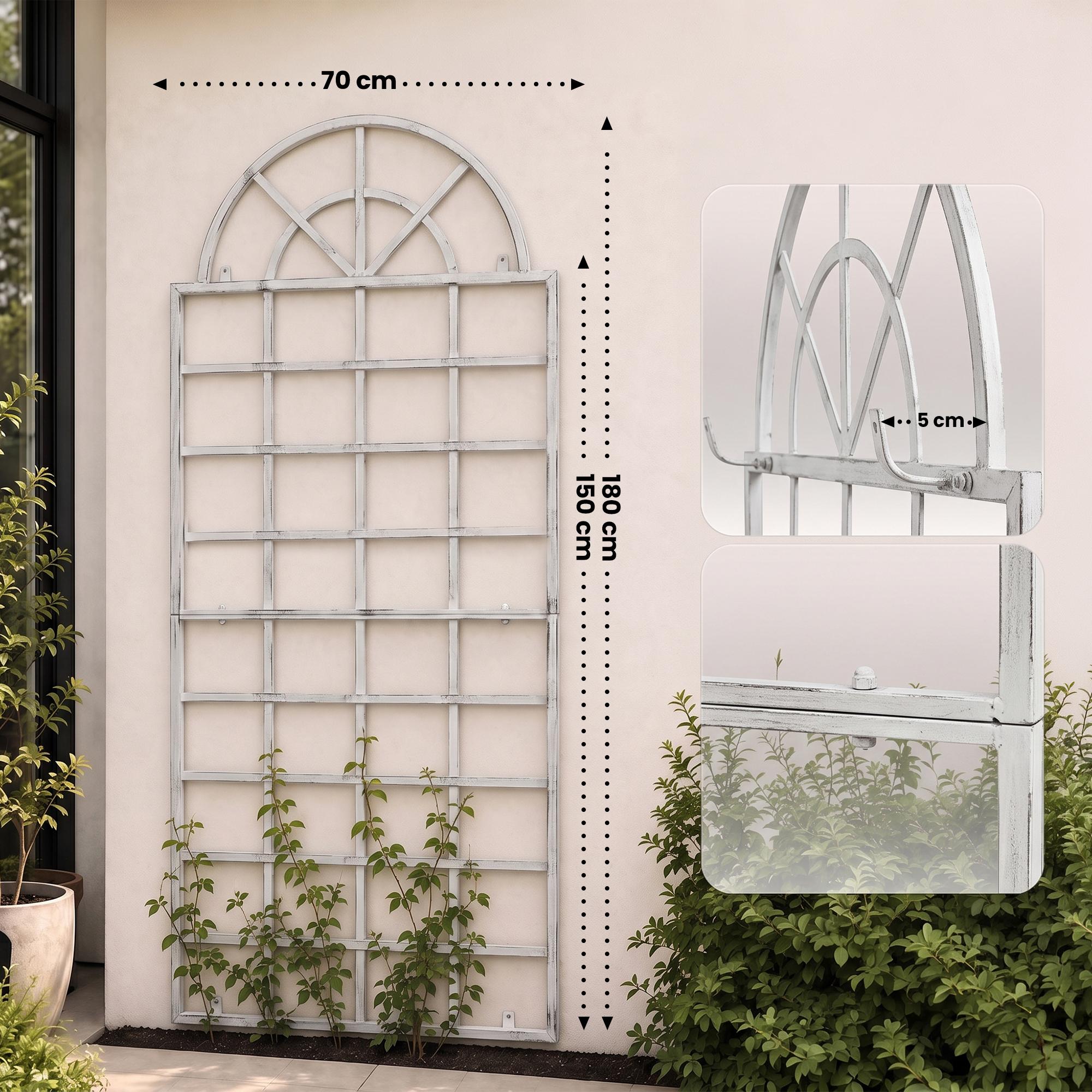Lot de 2 treillis muraux Viva avec fixation murale