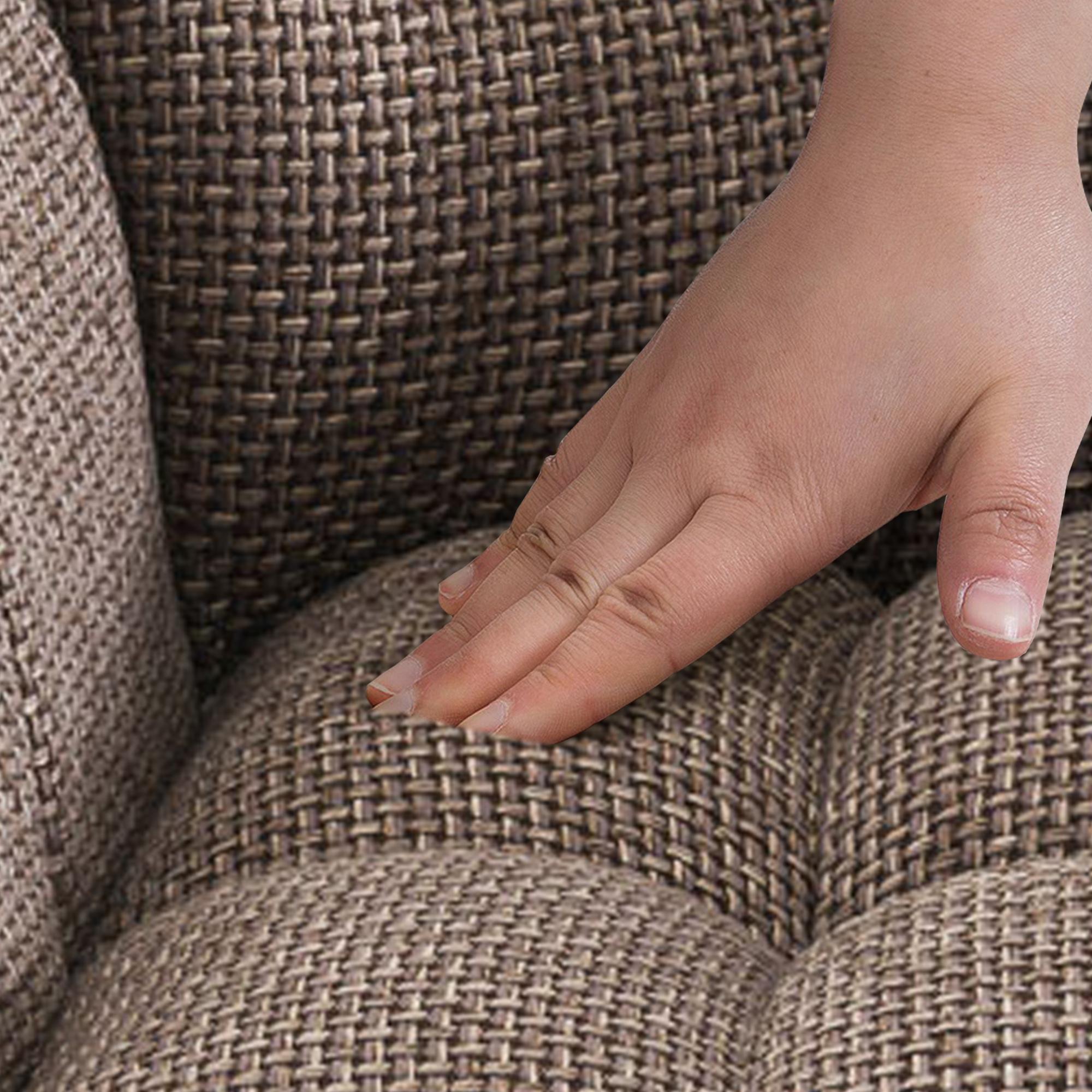 Lot de 2 tabourets de bar Damaso en tissu avec piètement à quatre pieds