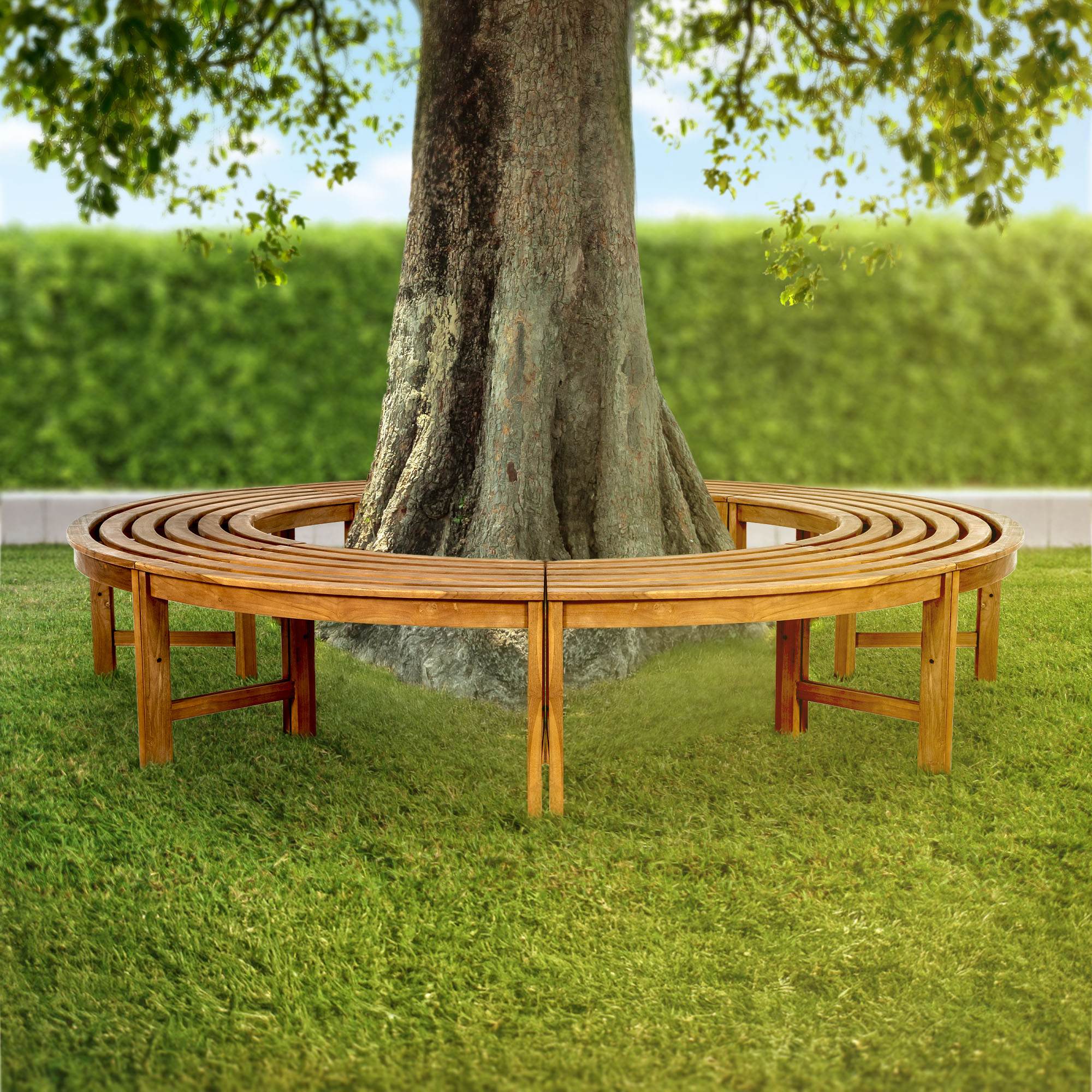 Banc d'arbre Nila sans dossier 250 cm