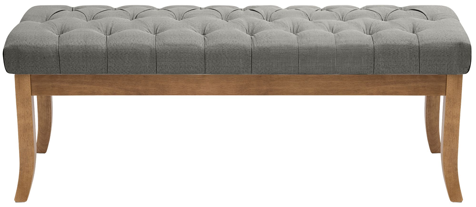 Banquette Ramses en tissu avec piètement en bois clair