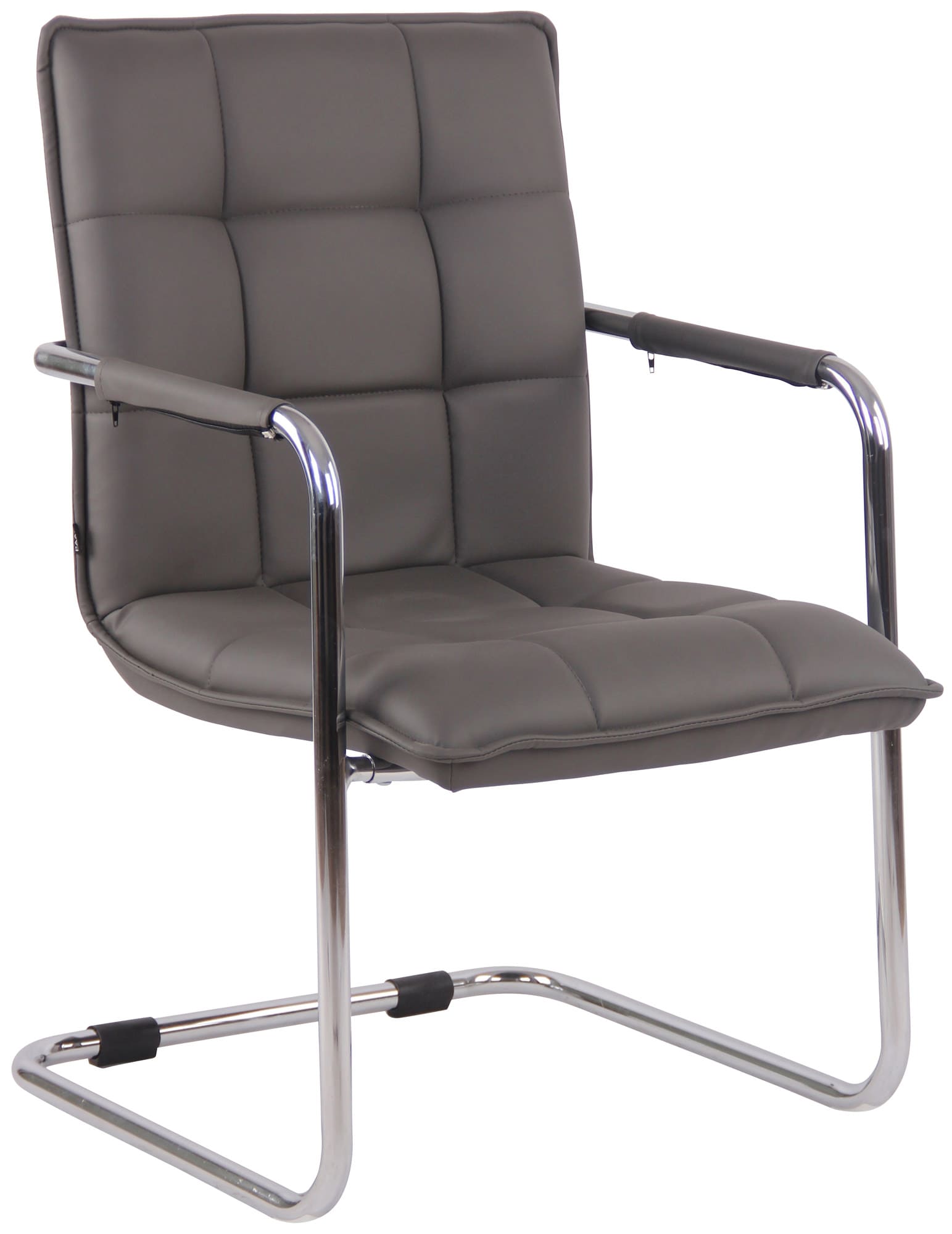 Lot de 2 Chaises Cantilever Gandia en Similicuir et pieds en Métal